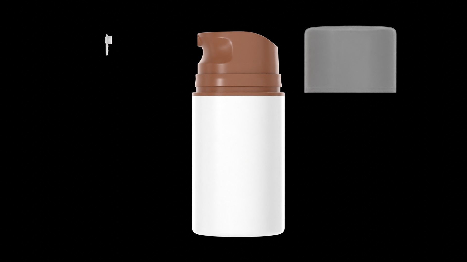Airless Pump Bottle Cosmetic 3D model_7