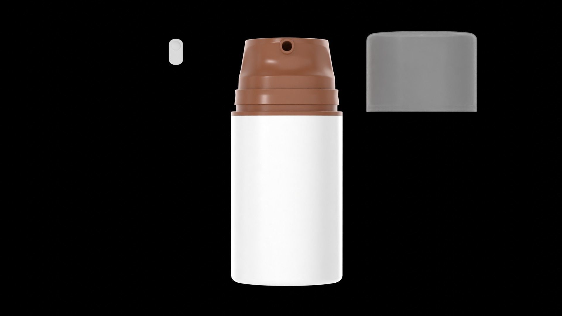 Airless Pump Bottle Cosmetic 3D model_6