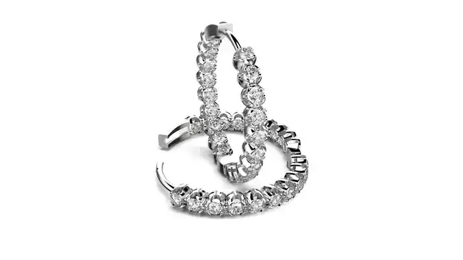 Diamond hoops model ref EAR - 001 