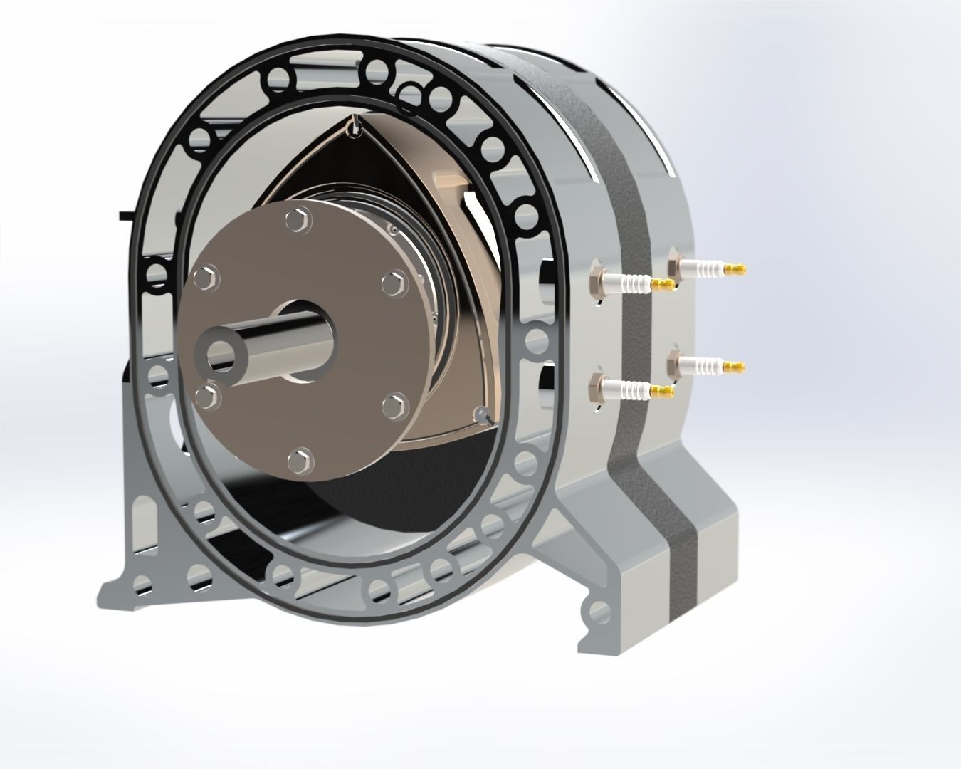 Wankel Engine Design 3D model_1