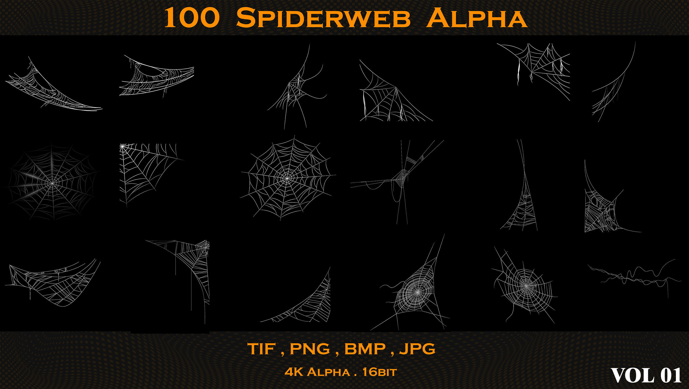 100 Spiderweb Alpha 3D model_4