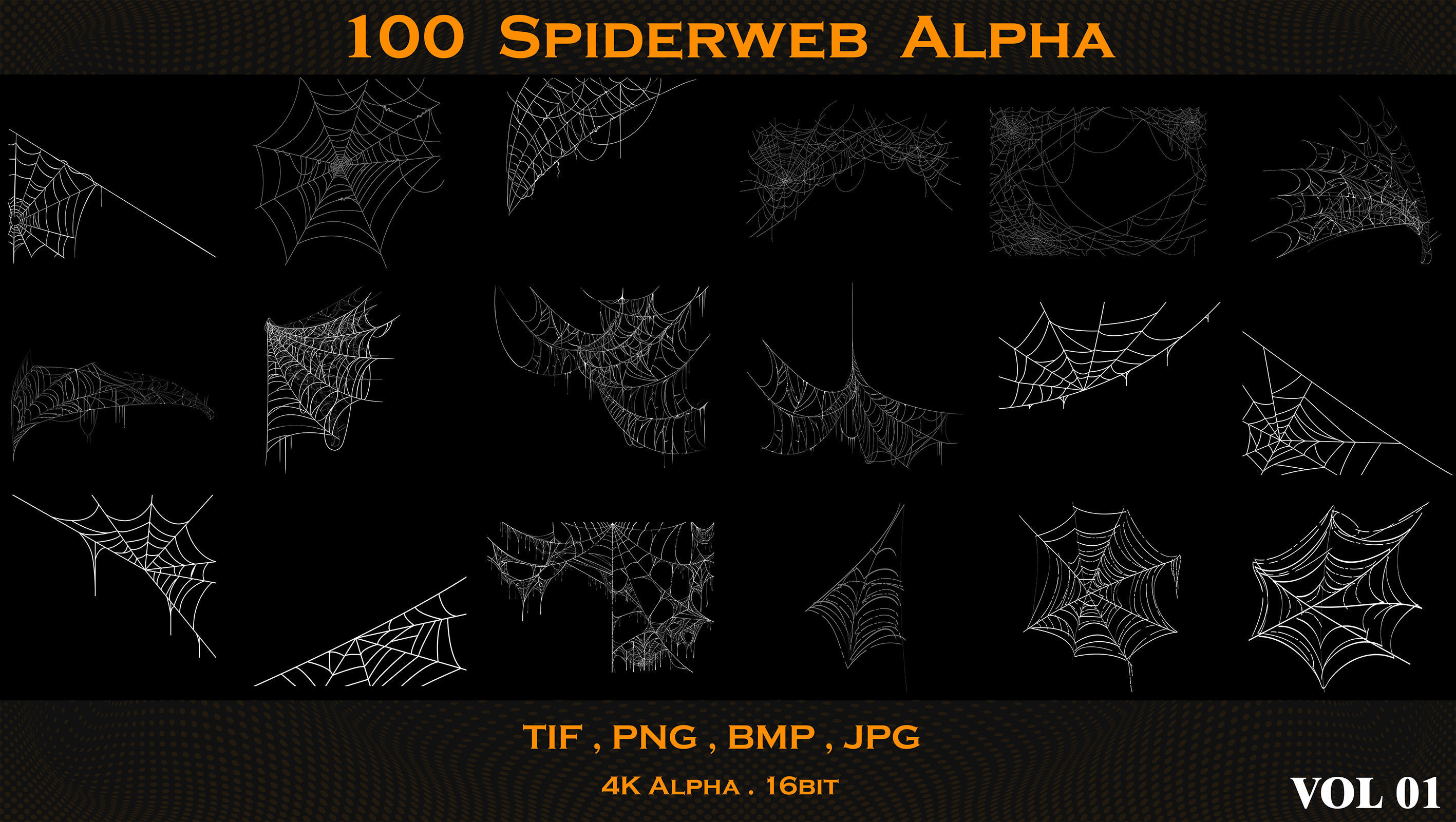 100 Spiderweb Alpha 3D model_3