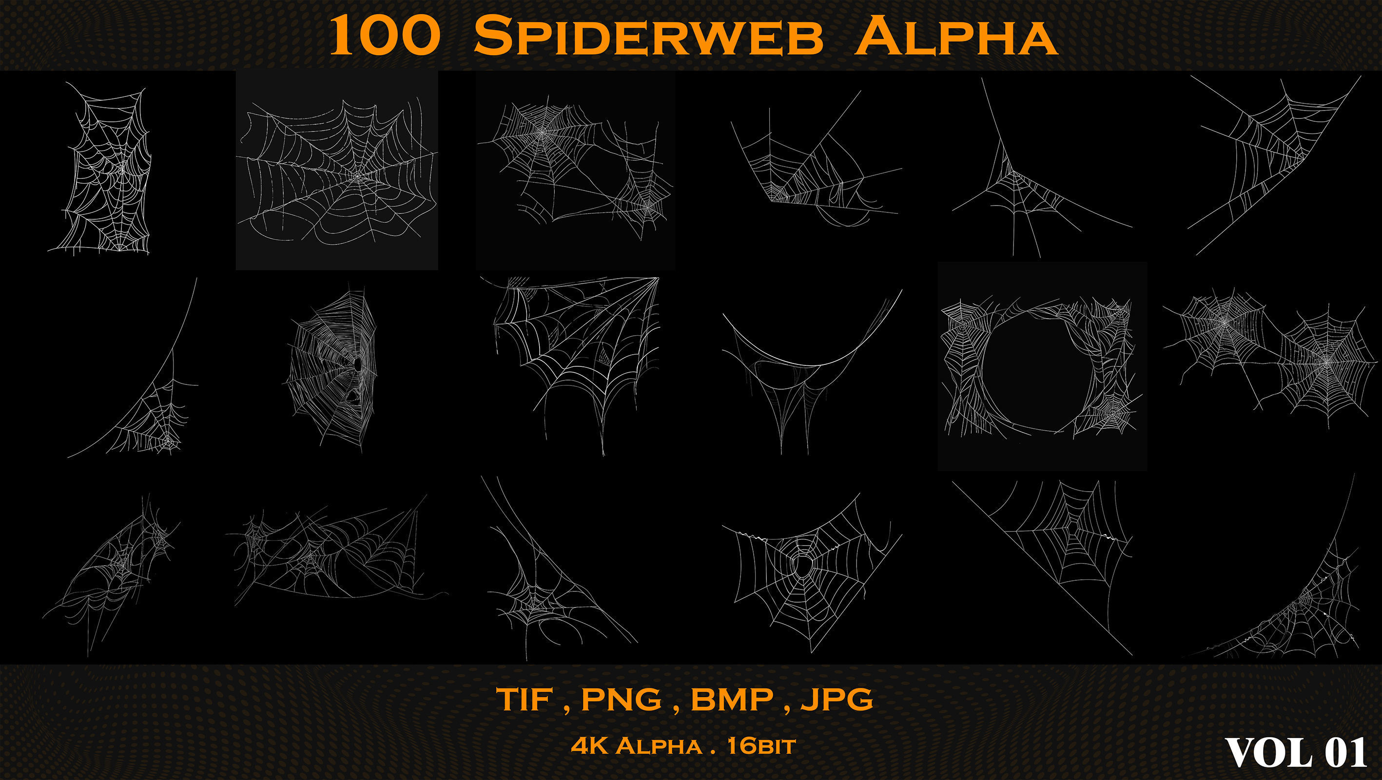 100 Spiderweb Alpha 3D model_2
