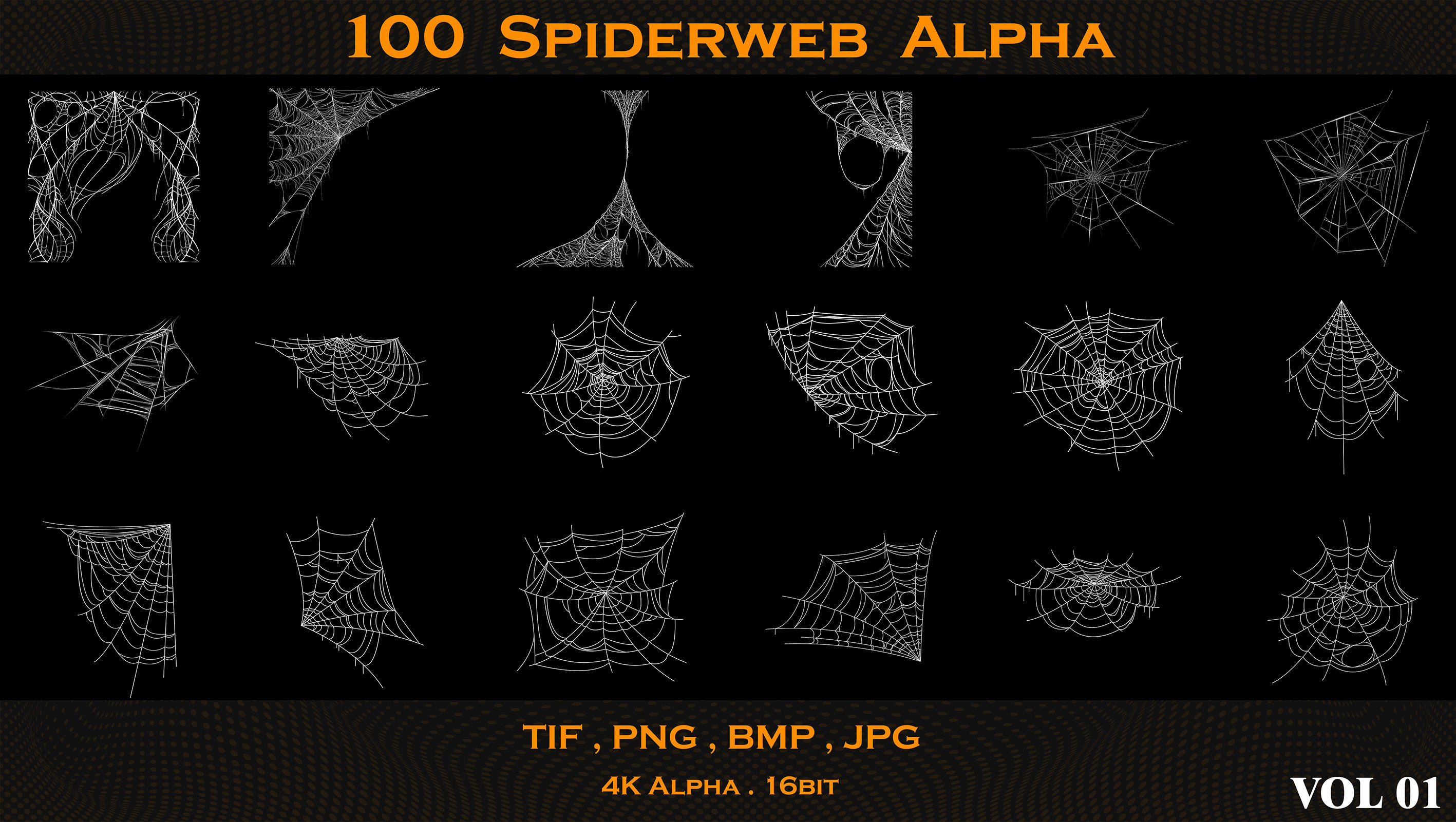 100 Spiderweb Alpha 3D model_1