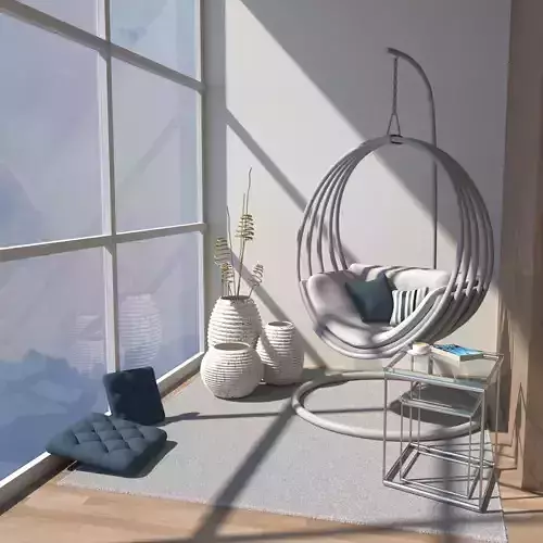 Swing Chair Scene 3D model