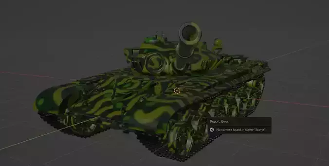 Tank T-72 Low-poly 3D model