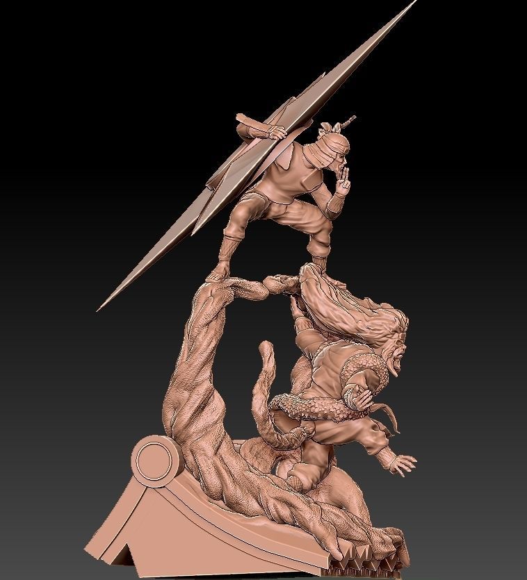 SONDAYME HOKAGUE-SARUTOBI Y EMMA 3D print model_2