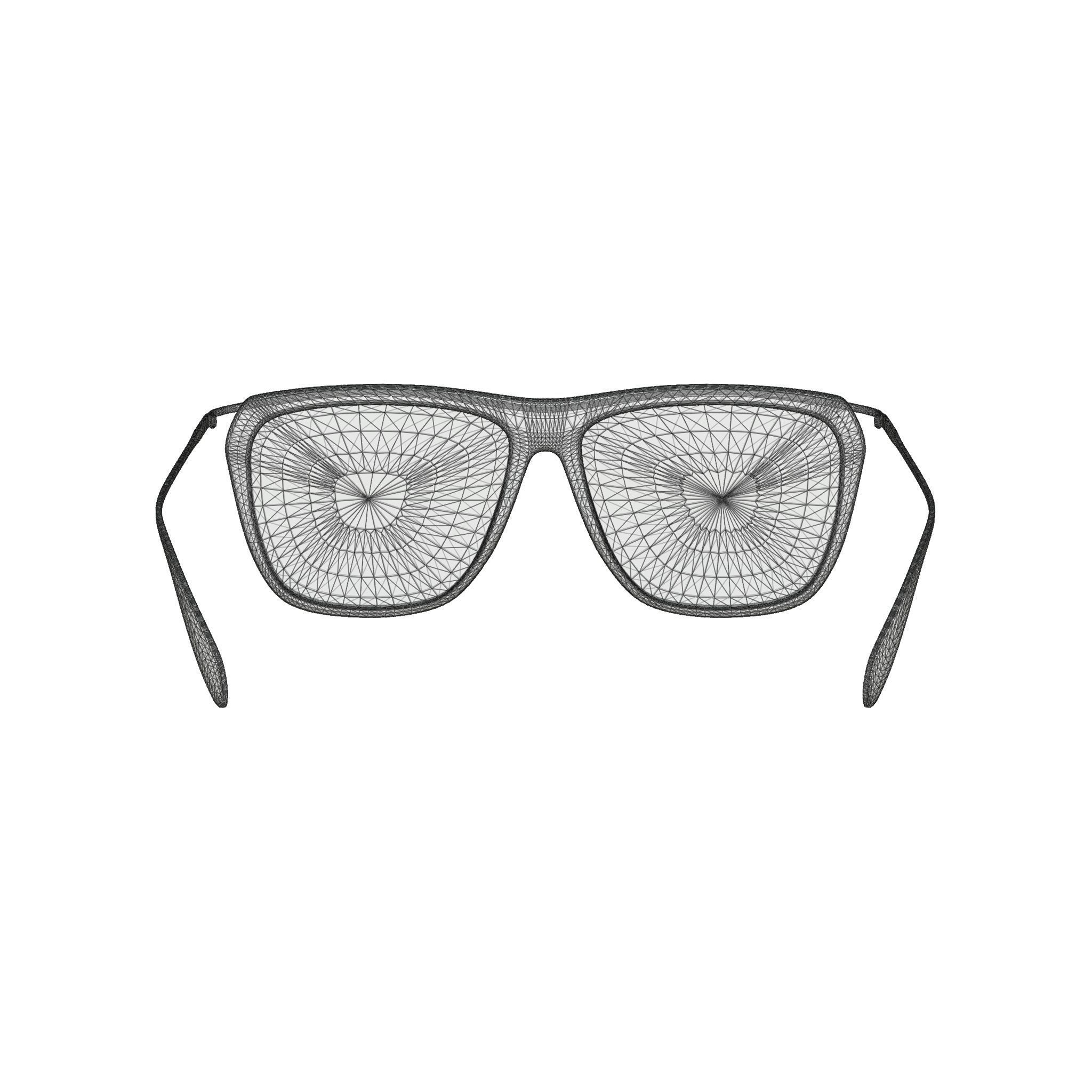 Alexander McQueen - AM0143S 001 Sunglasses Low-poly 3D model_5