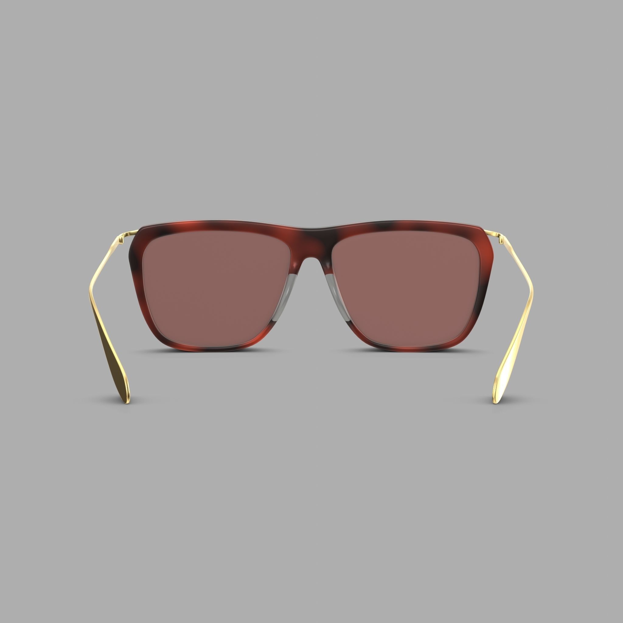 Alexander McQueen - AM0143S 001 Sunglasses Low-poly 3D model_1