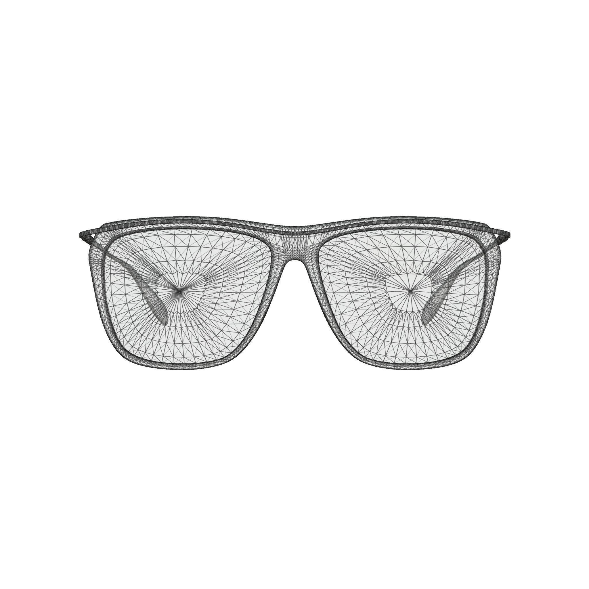 Alexander McQueen - AM0143S 001 Sunglasses Low-poly 3D model_6