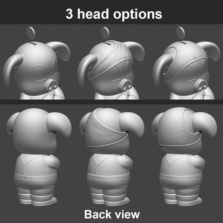 Oolong Piggy Bank - Dragon Ball 3D print model_2