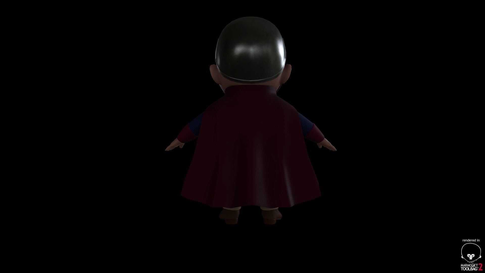 A little boy Low-poly 3D model_6