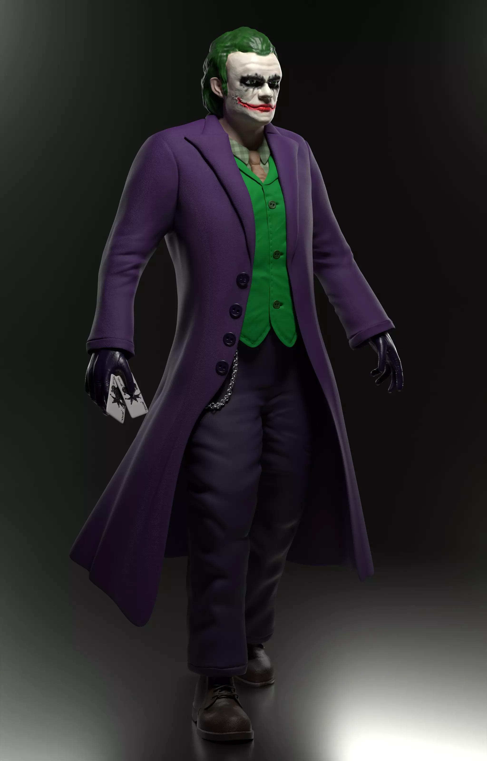 Joker from batman knight 3D model
