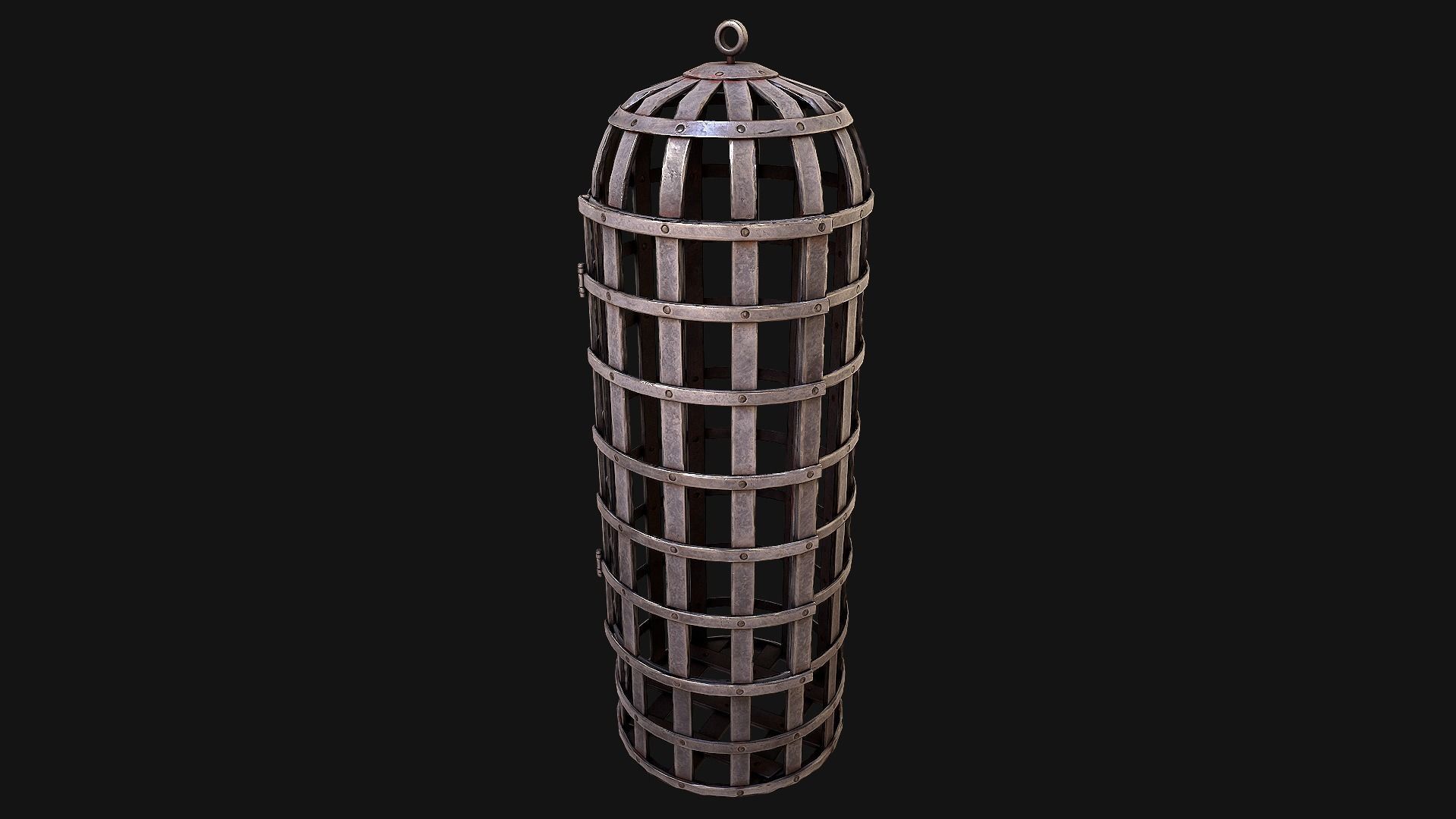 Medieval Torture Cage Set  Low-poly 3D model_13