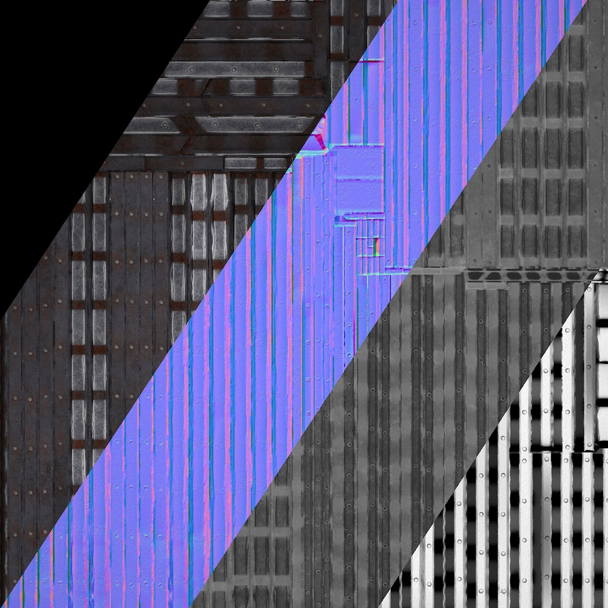 Medieval Torture Cage Set  Low-poly 3D model_29