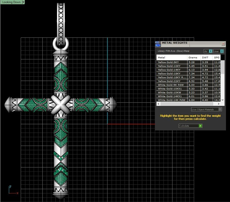 pendant cross  3D print model_23