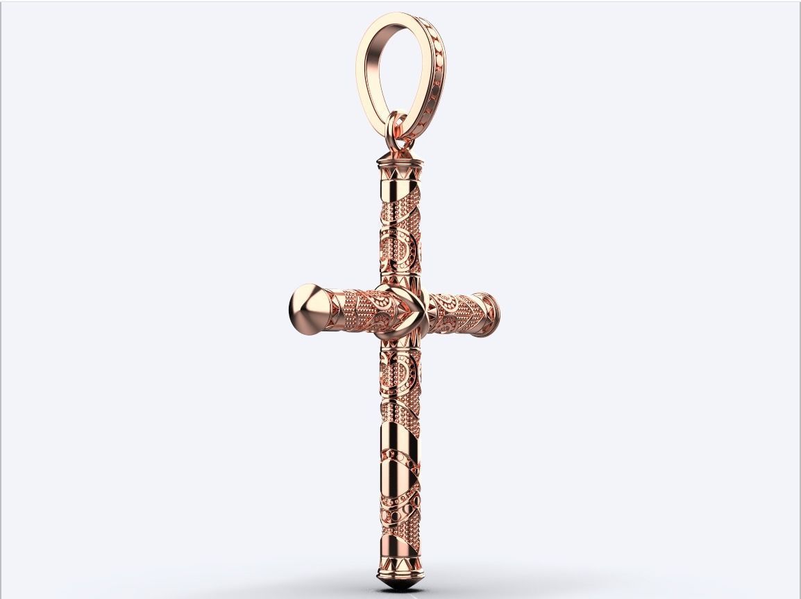 pendant cross  3D print model_11
