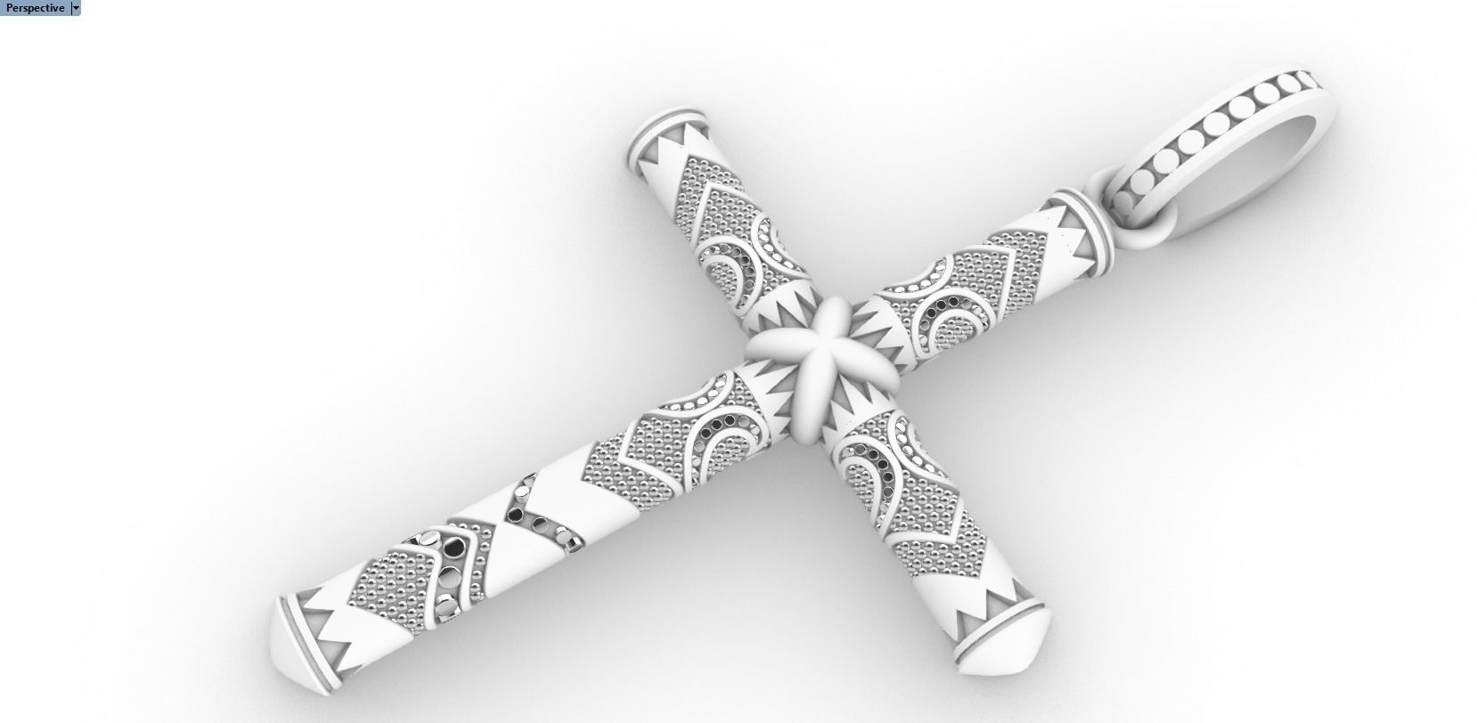 pendant cross  3D print model_21