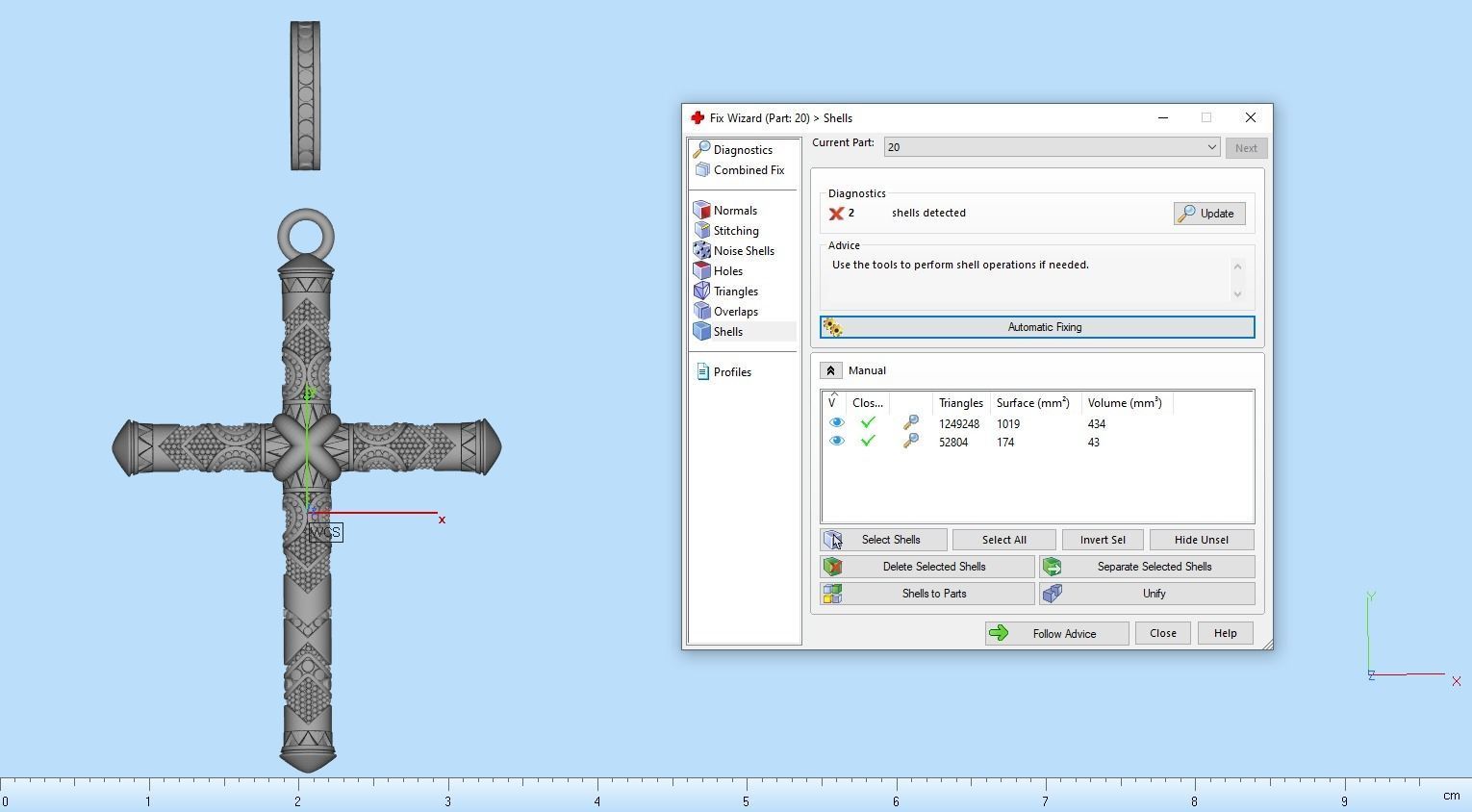 pendant cross  3D print model_25