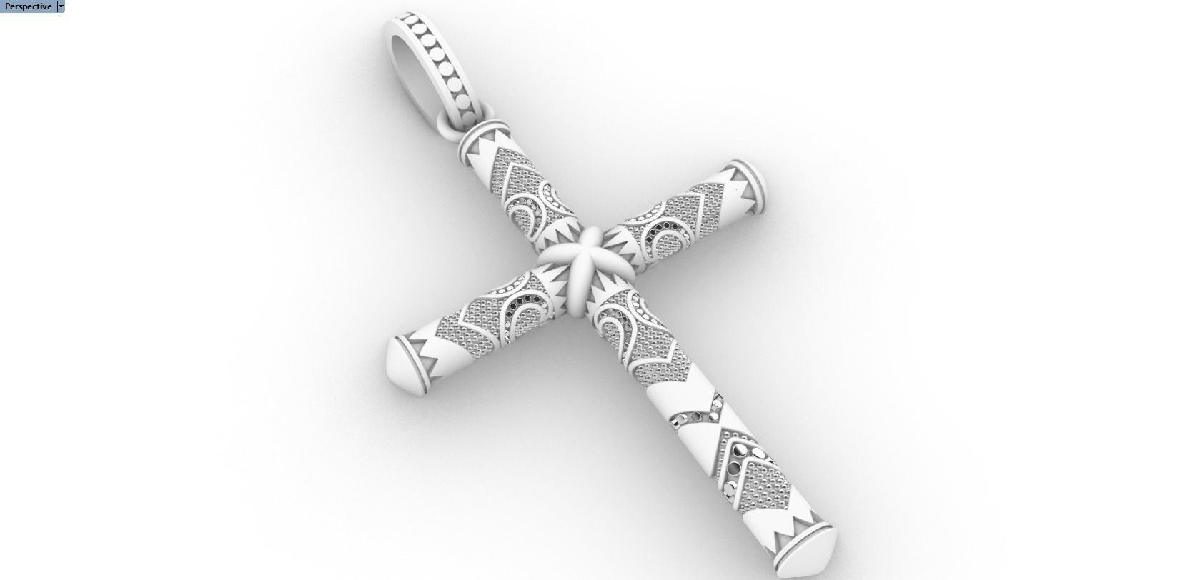 pendant cross  3D print model_20