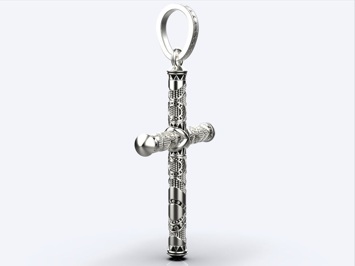 pendant cross  3D print model_5