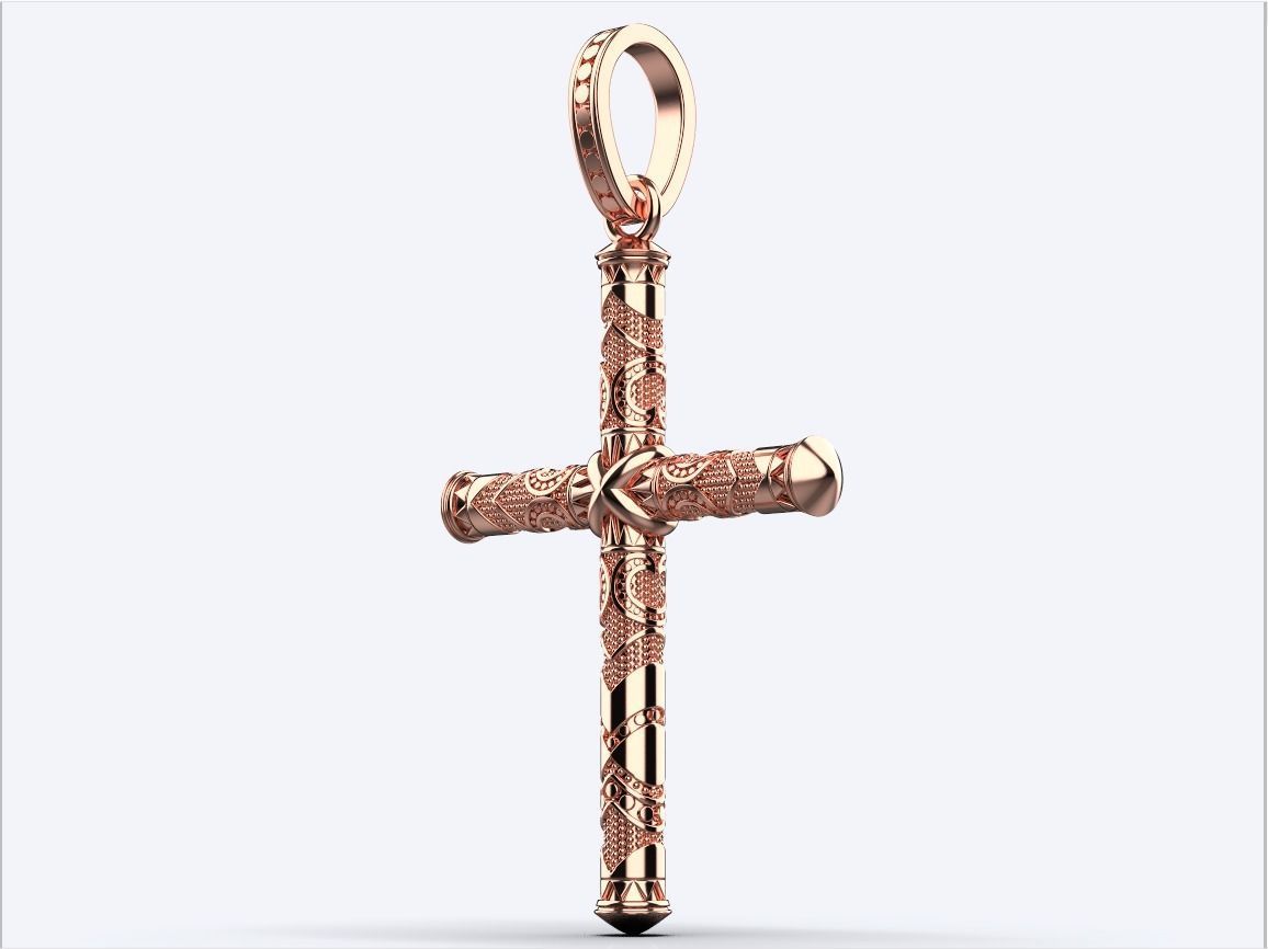 pendant cross  3D print model_10