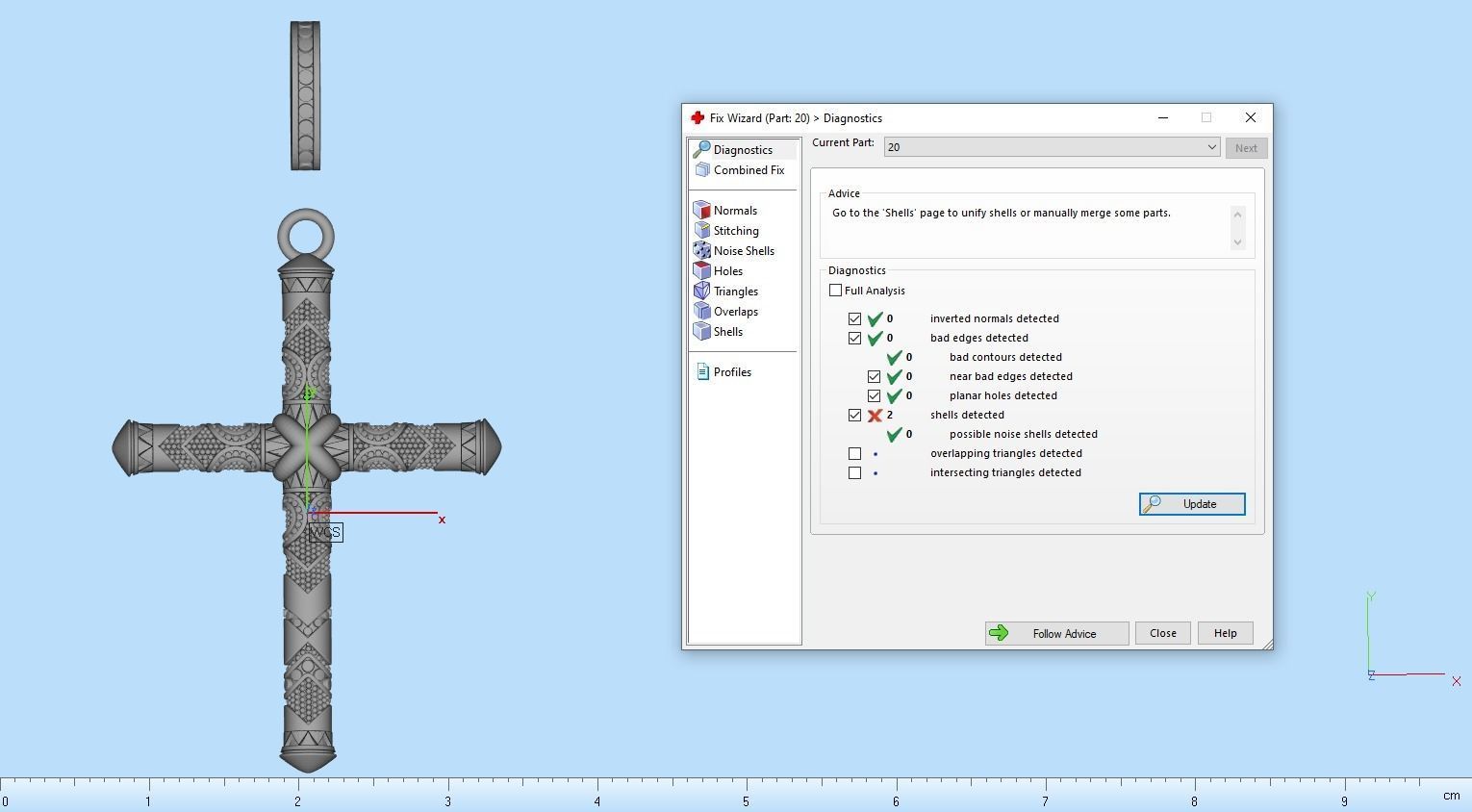 pendant cross  3D print model_28