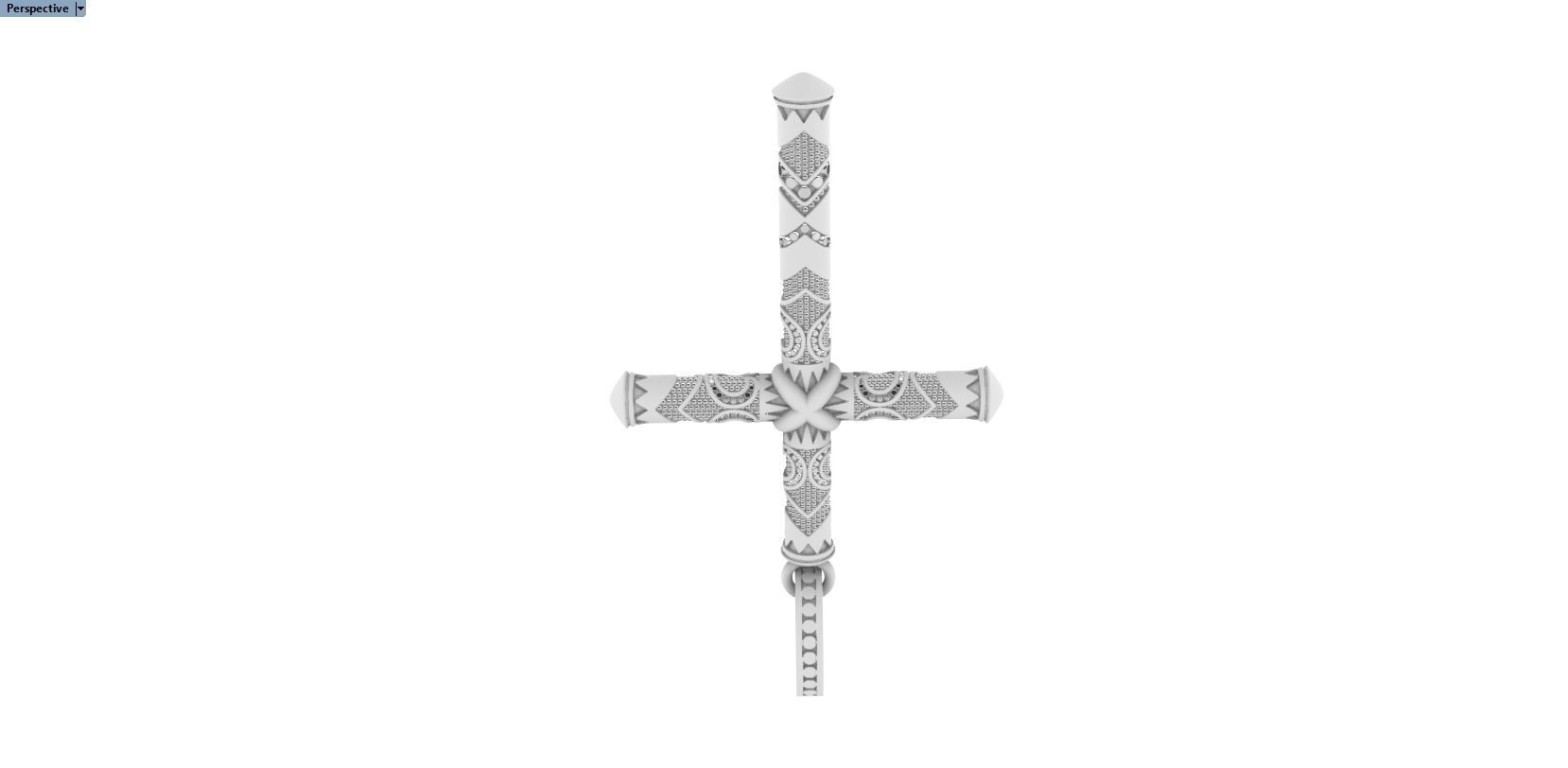 pendant cross  3D print model_22