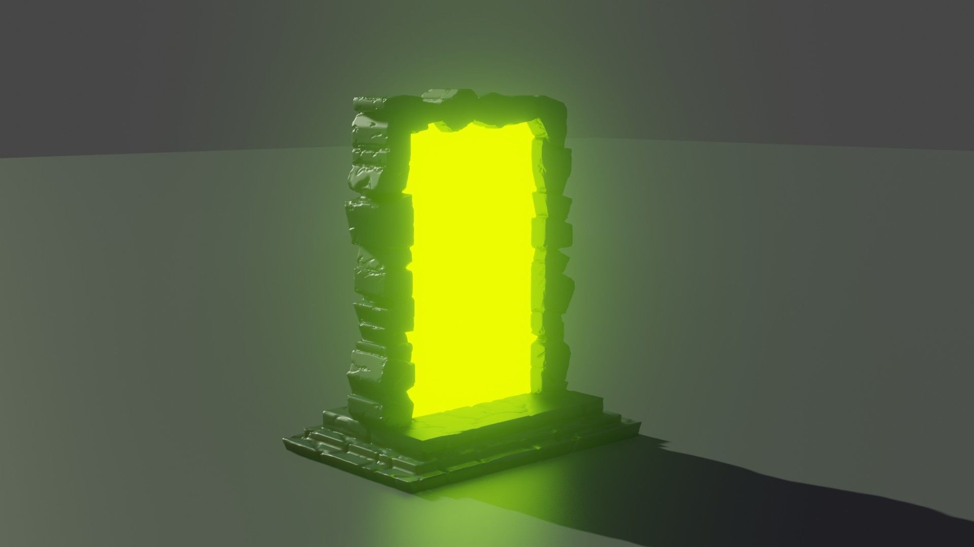 Portal miniture model  Low-poly 3D model_2
