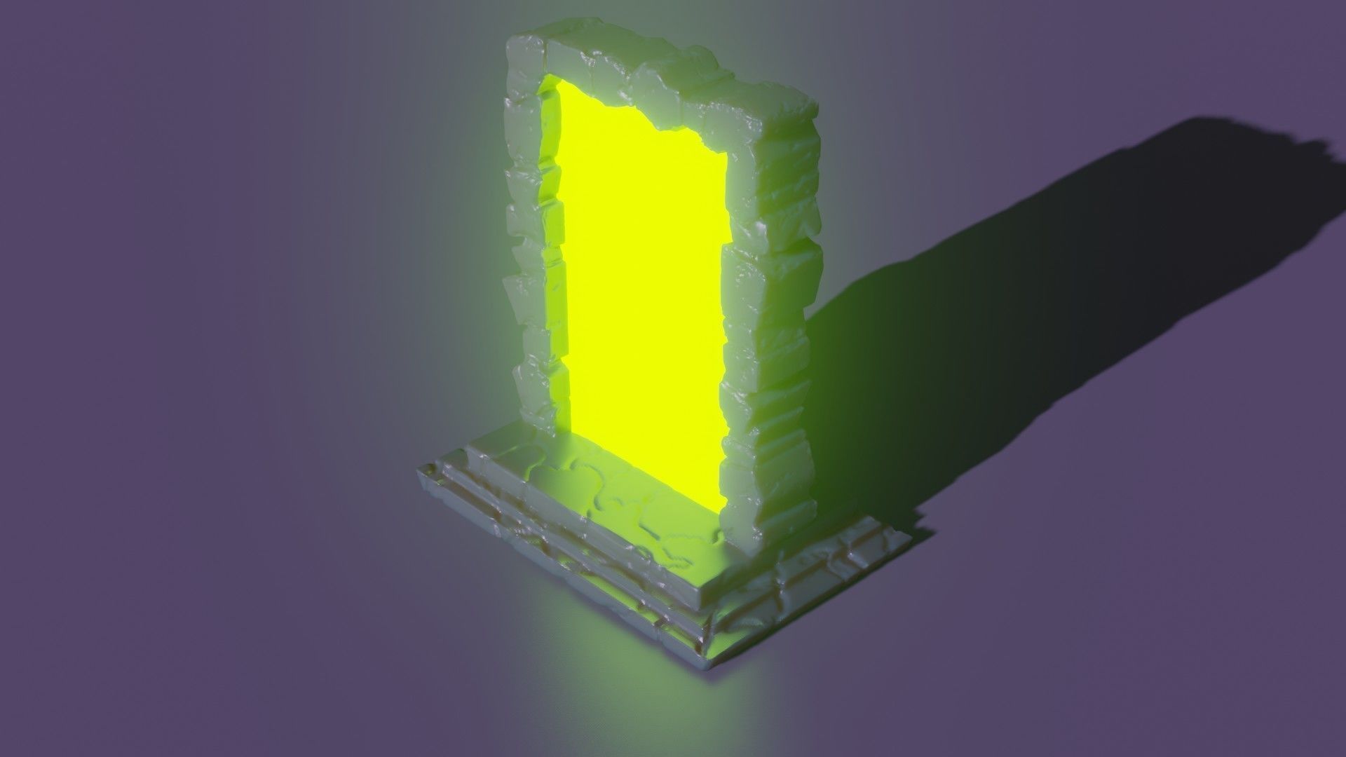 Portal miniture model  Low-poly 3D model_1