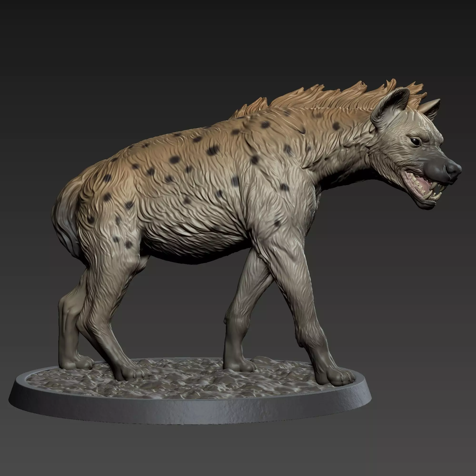 Hyena statue of 3D print model_0