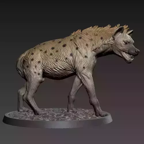 Hyena statue of 3D print model