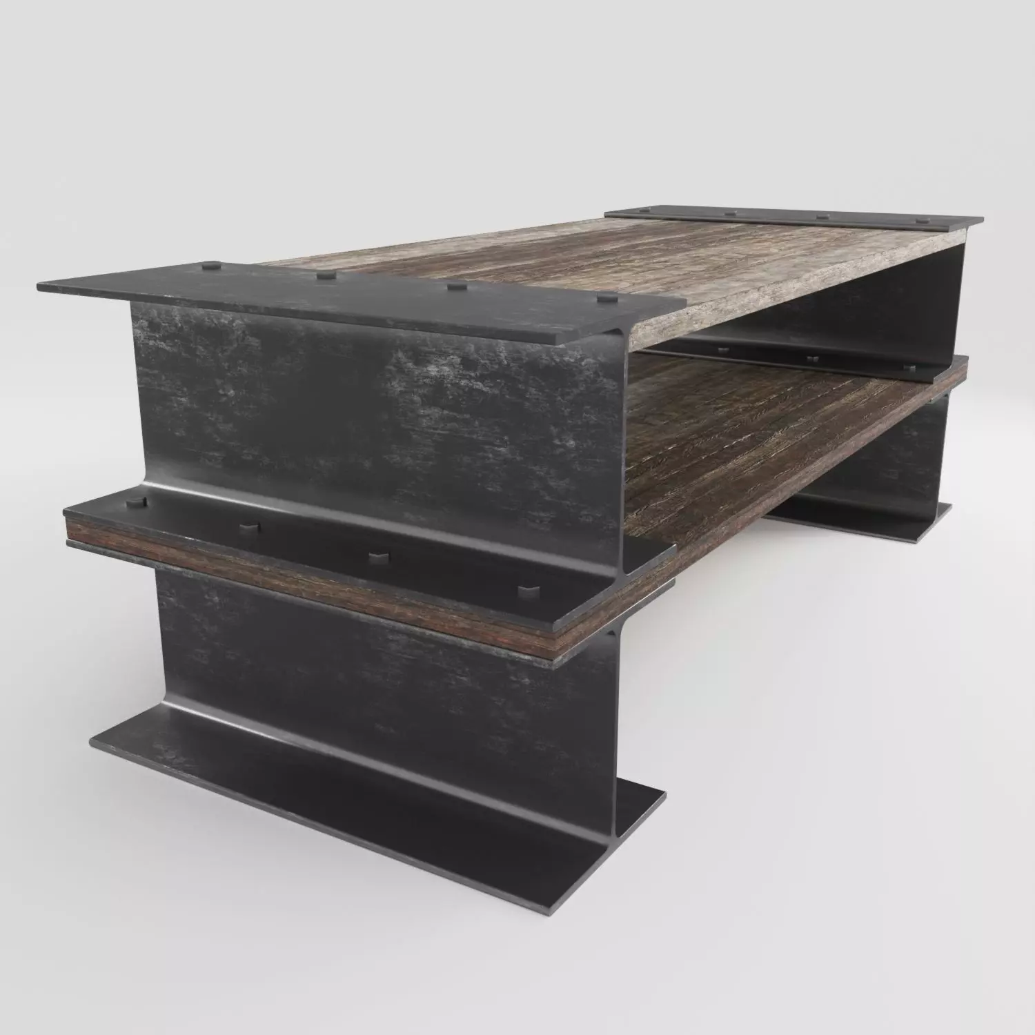 Industrial coffee table Free 3D model