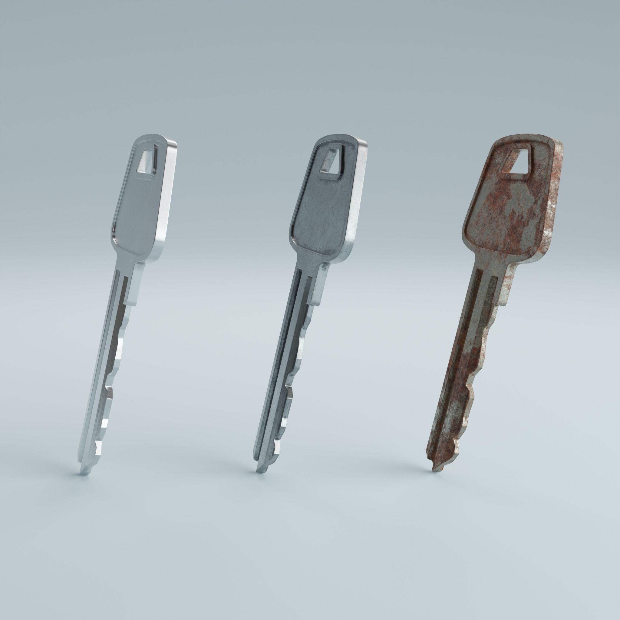 Key 2 metal 3D model_11