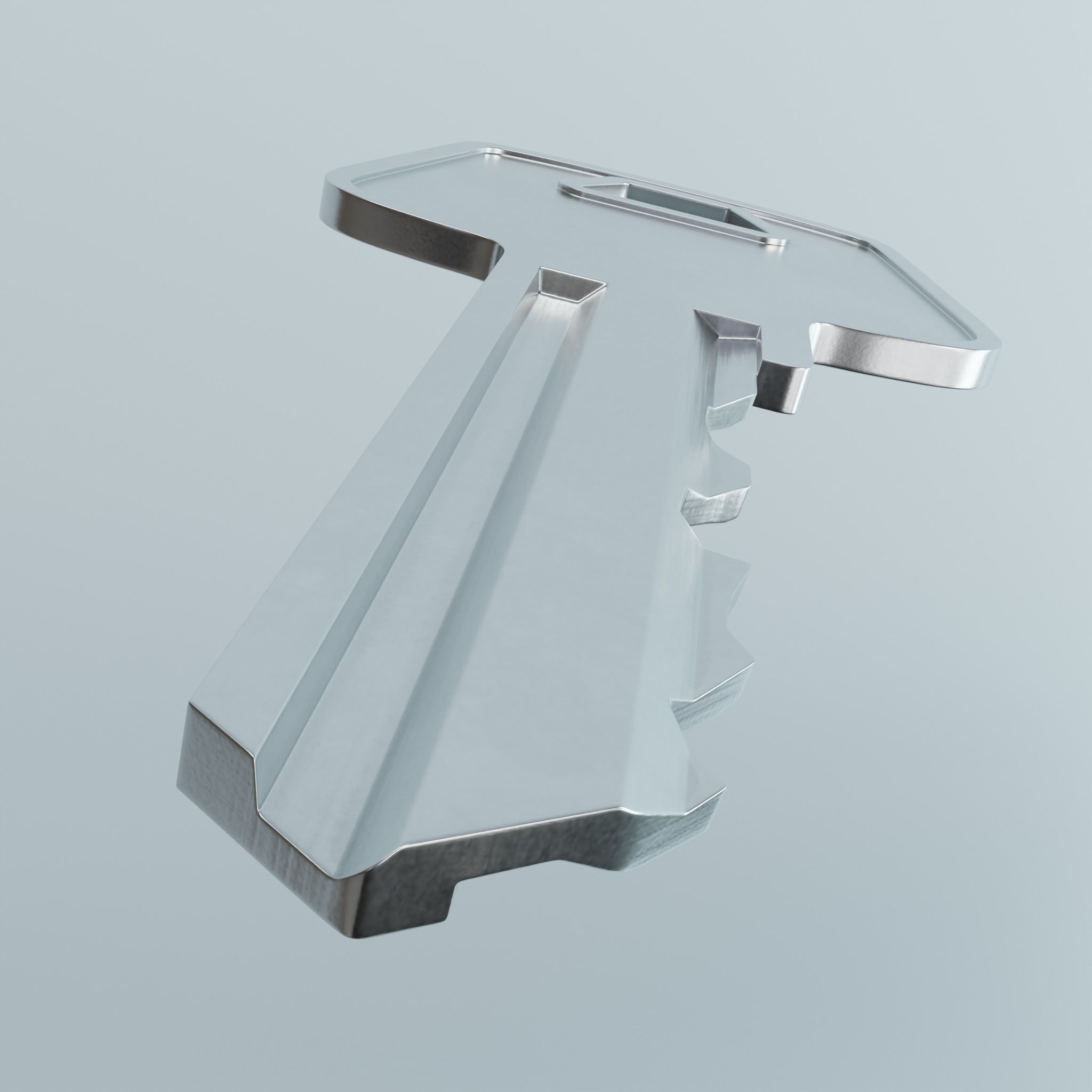 Key 2 metal 3D model_4