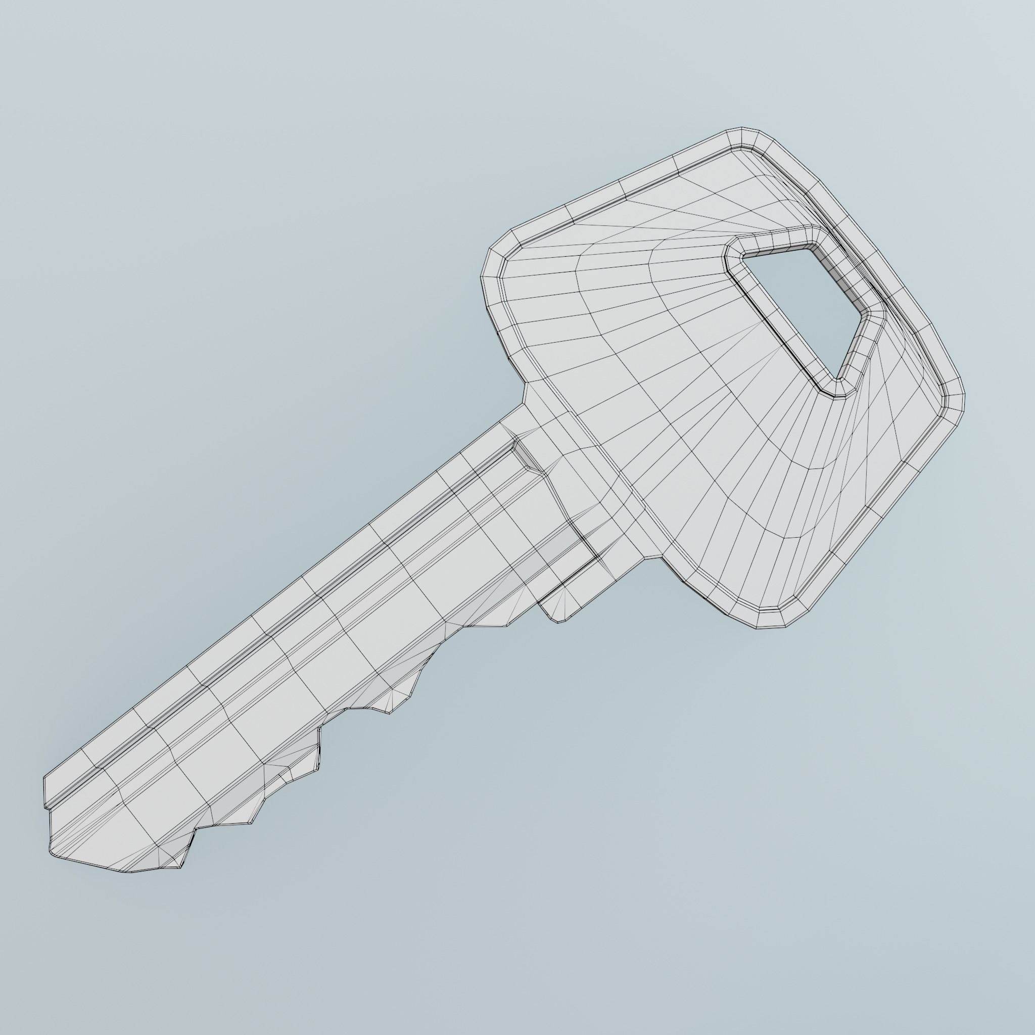 Key 2 metal 3D model_13