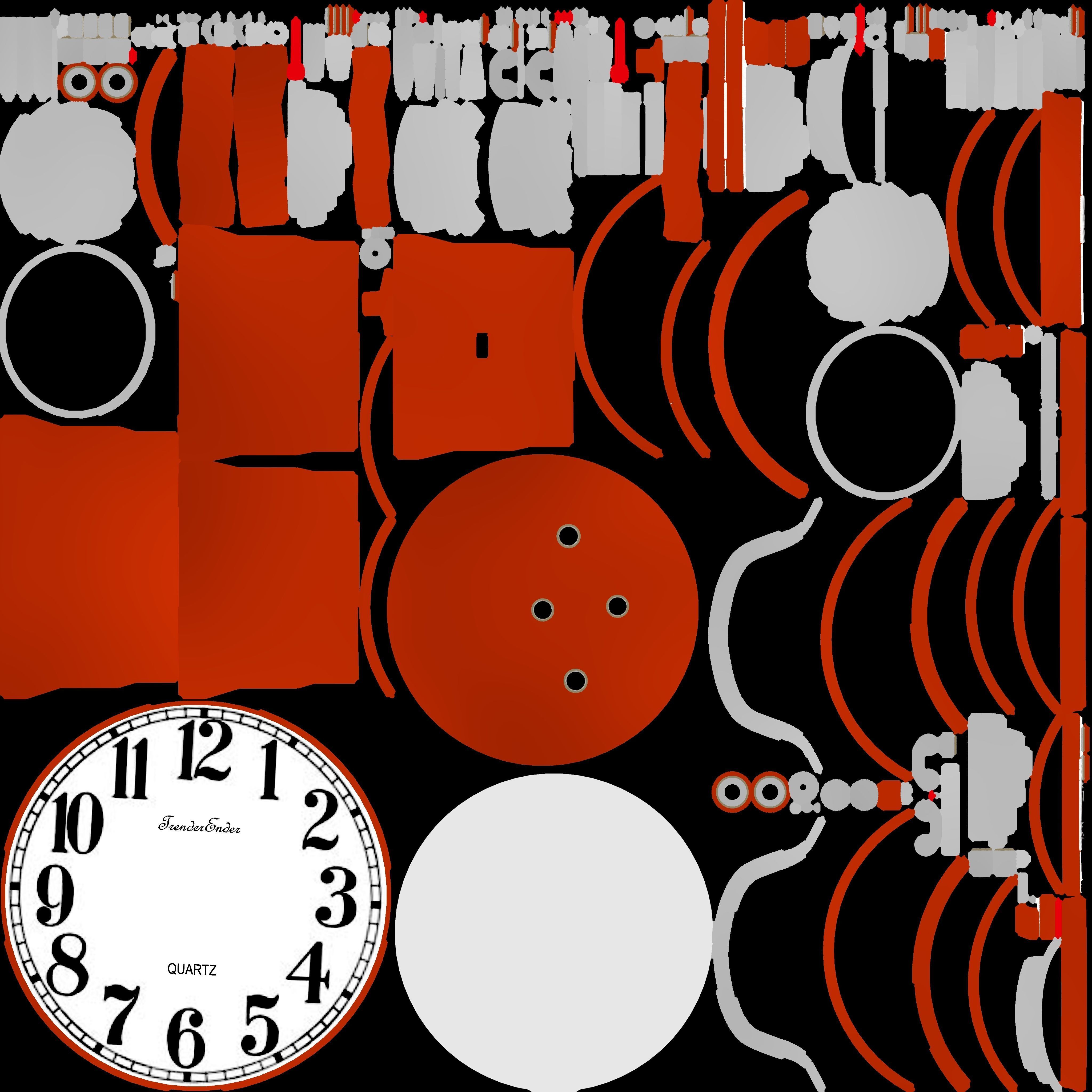 Vintage Alarm Clock 3D model_35