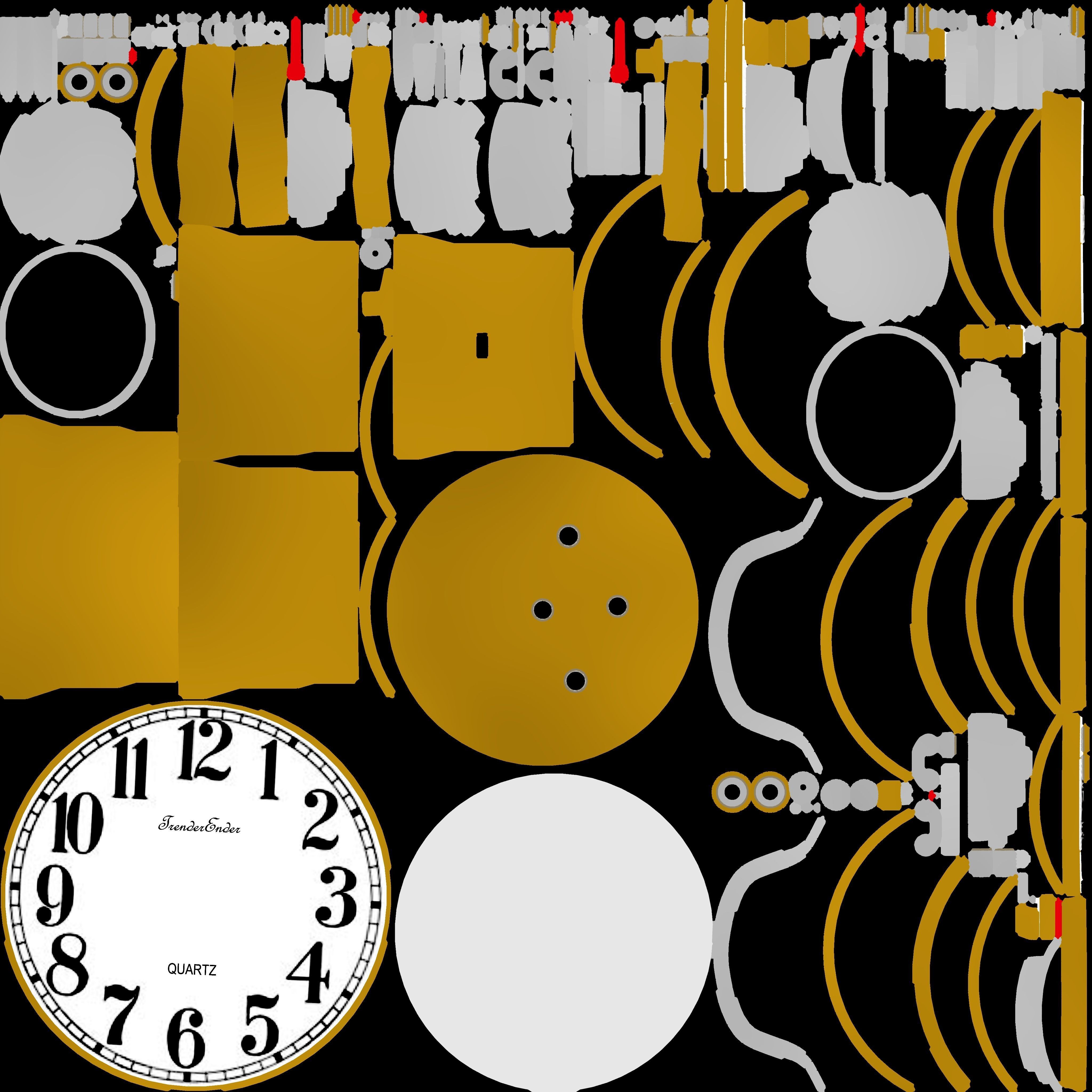 Vintage Alarm Clock 3D model_38