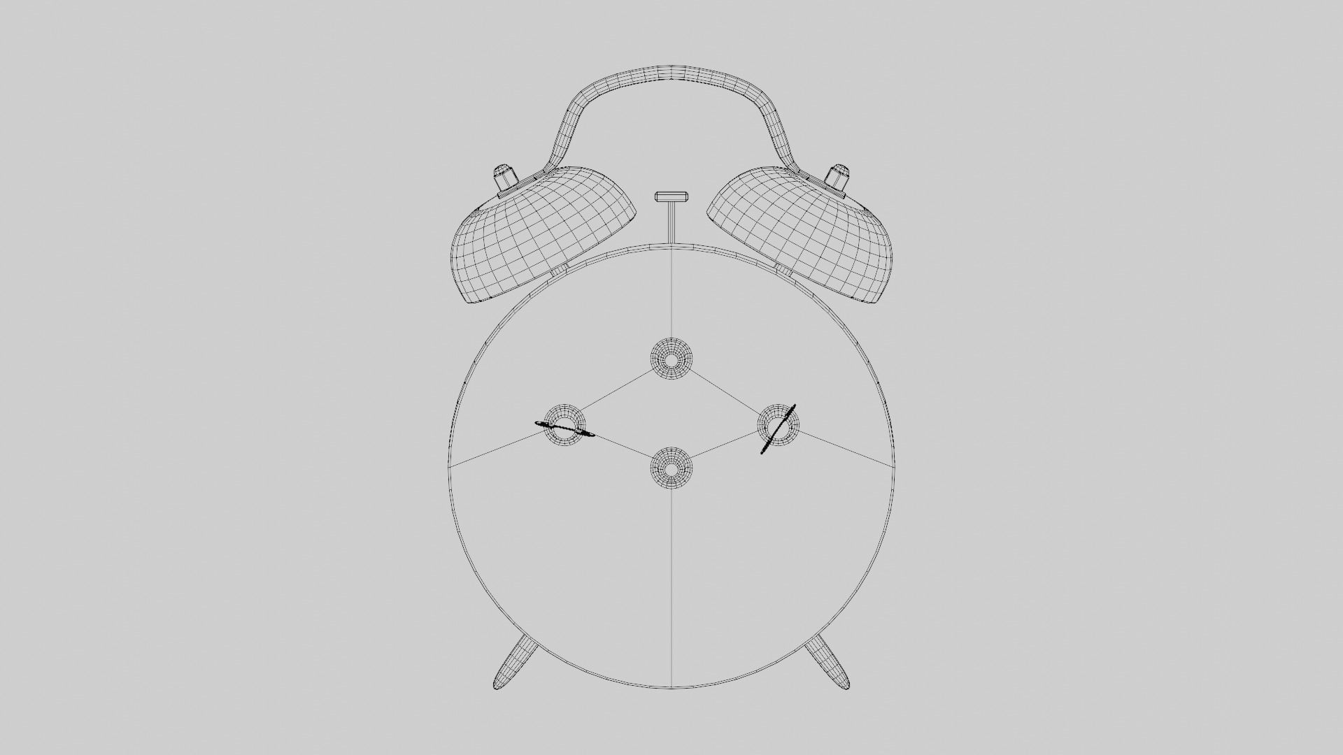 Vintage Alarm Clock 3D model_21