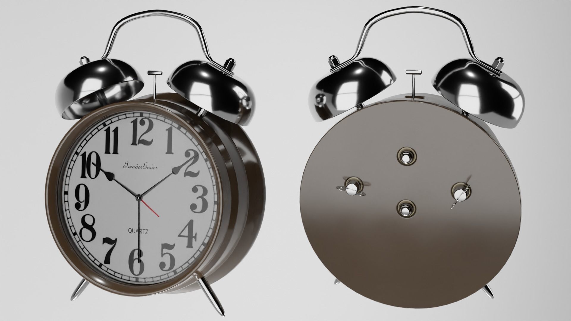 Vintage Alarm Clock 3D model_10