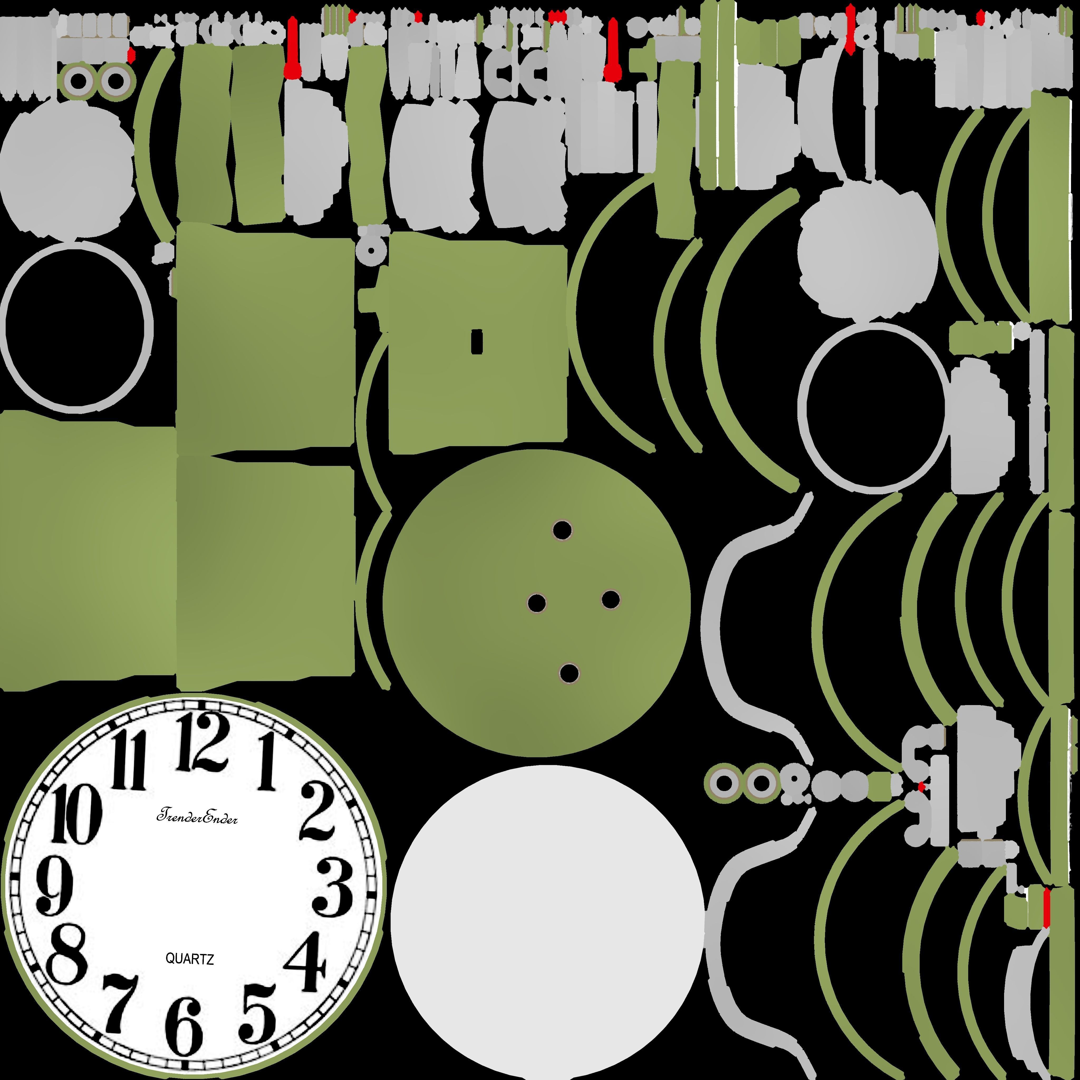 Vintage Alarm Clock 3D model_33