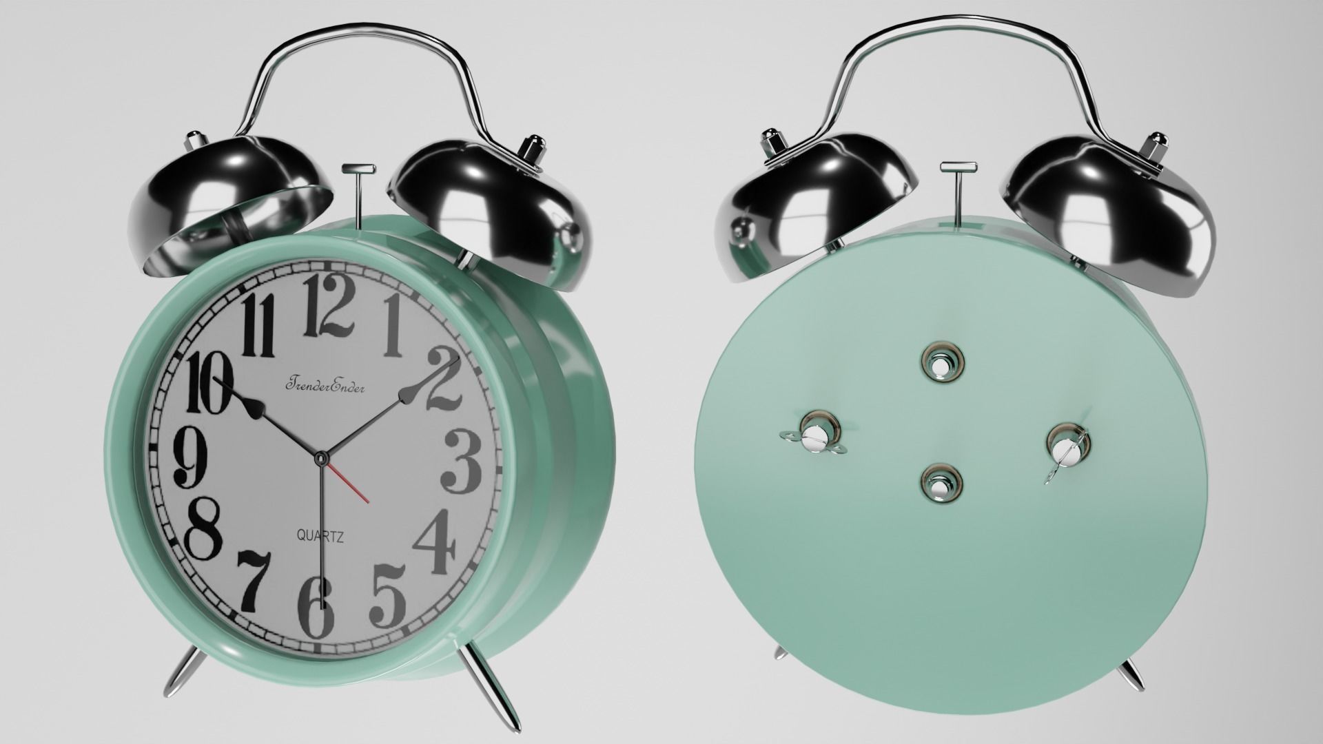 Vintage Alarm Clock 3D model_7
