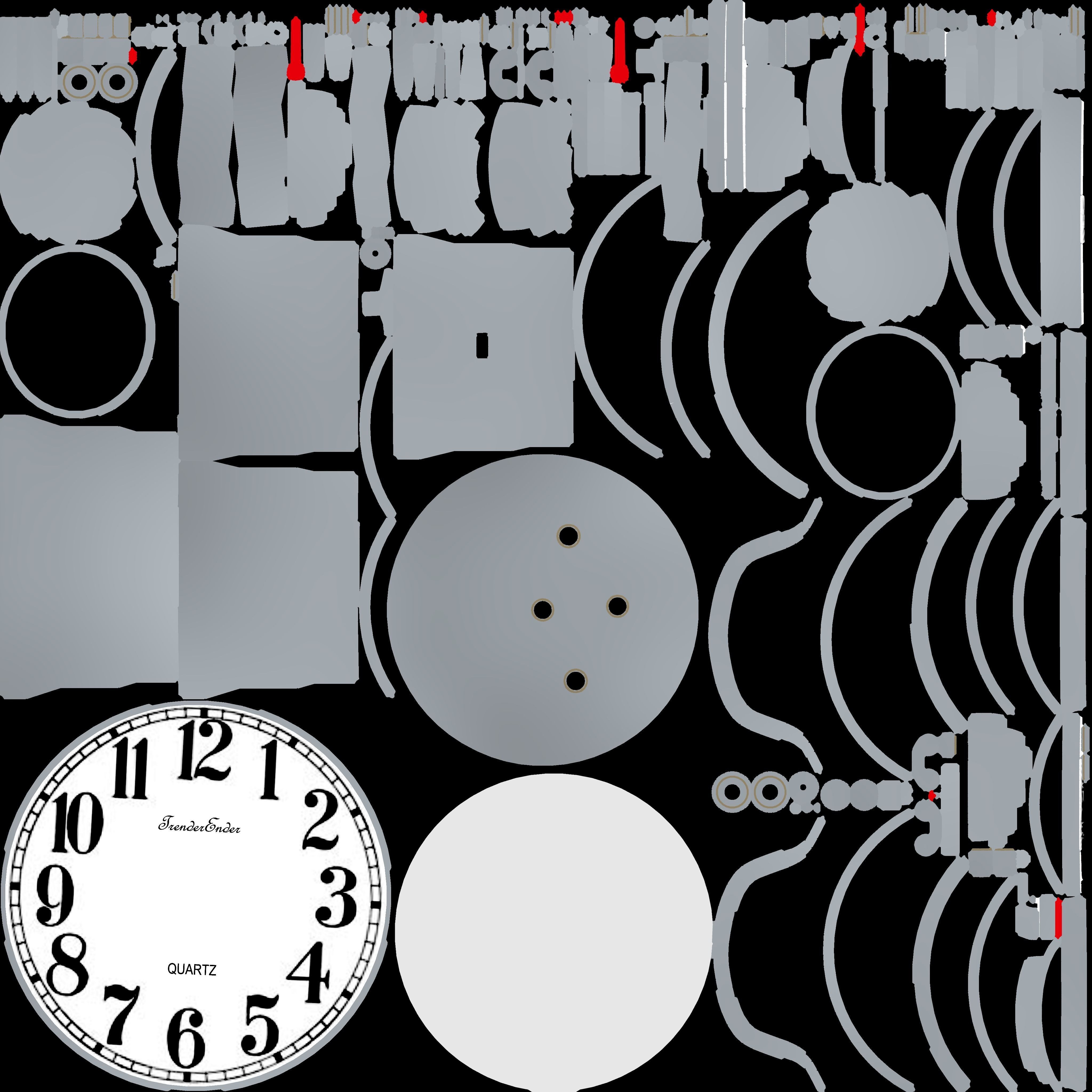 Vintage Alarm Clock 3D model_30