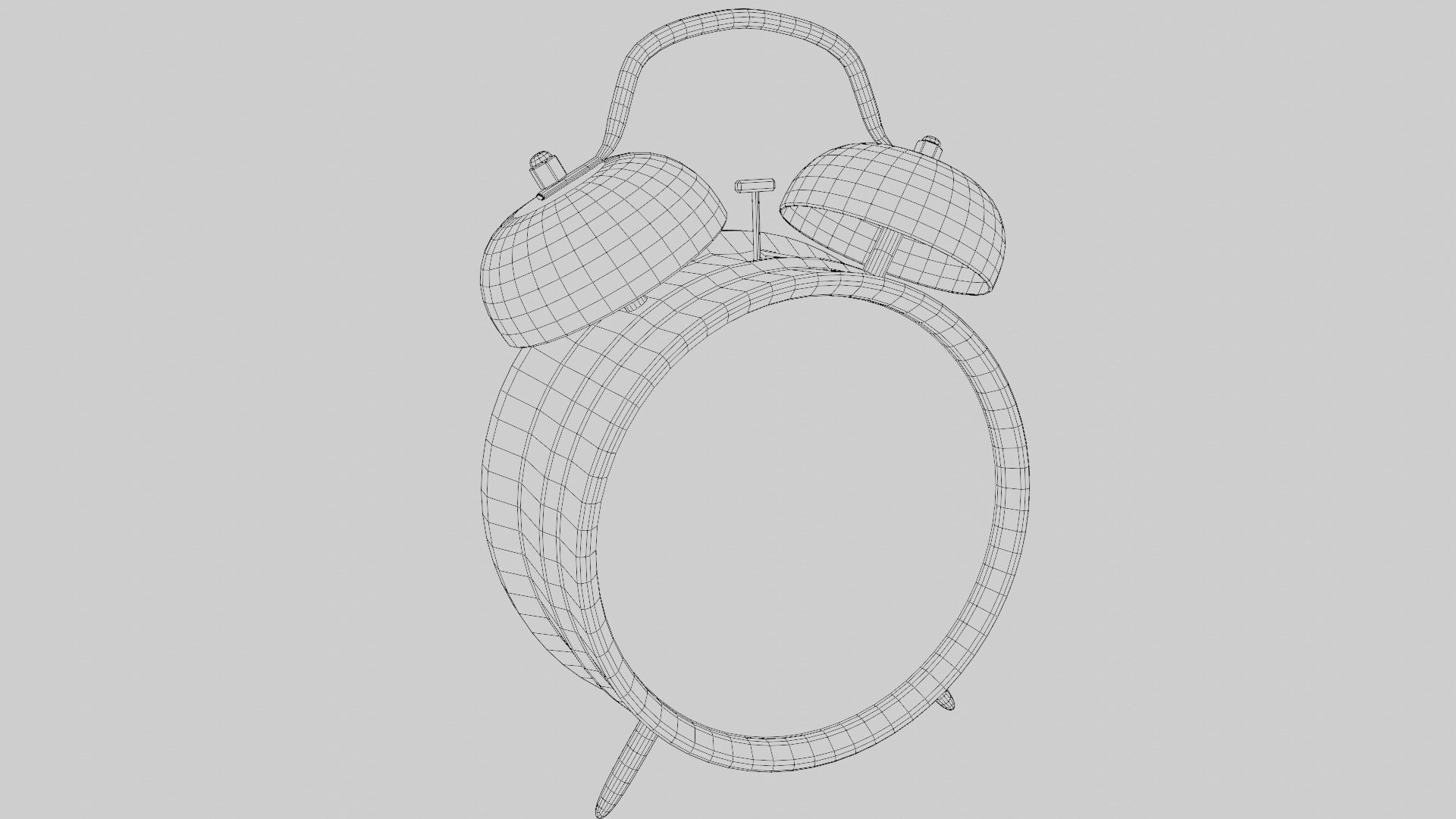 Vintage Alarm Clock 3D model_19