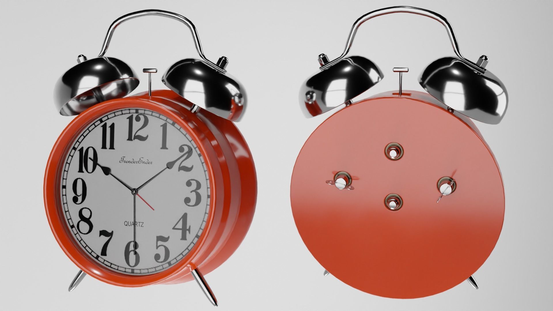 Vintage Alarm Clock 3D model_12