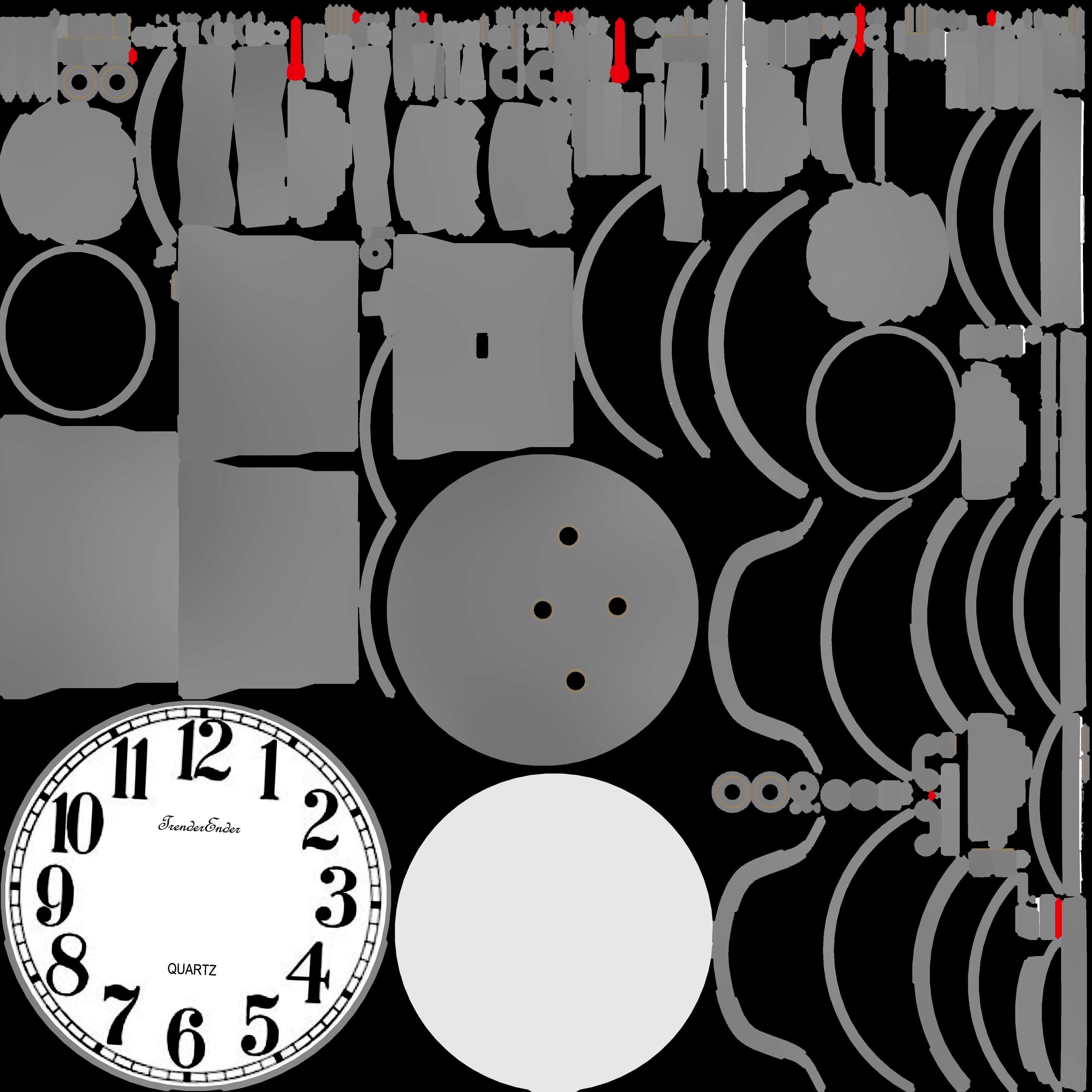 Vintage Alarm Clock 3D model_36
