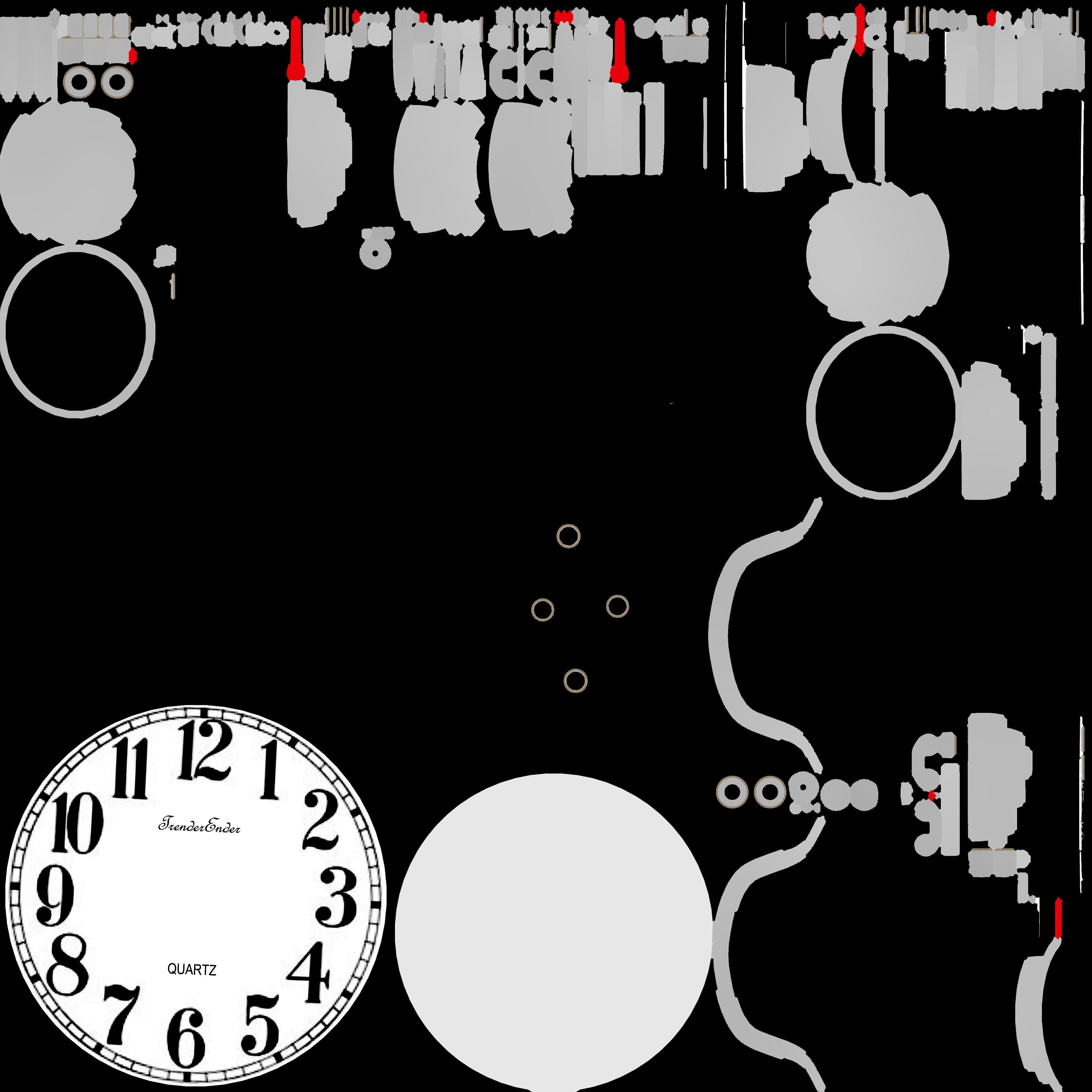 Vintage Alarm Clock 3D model_25