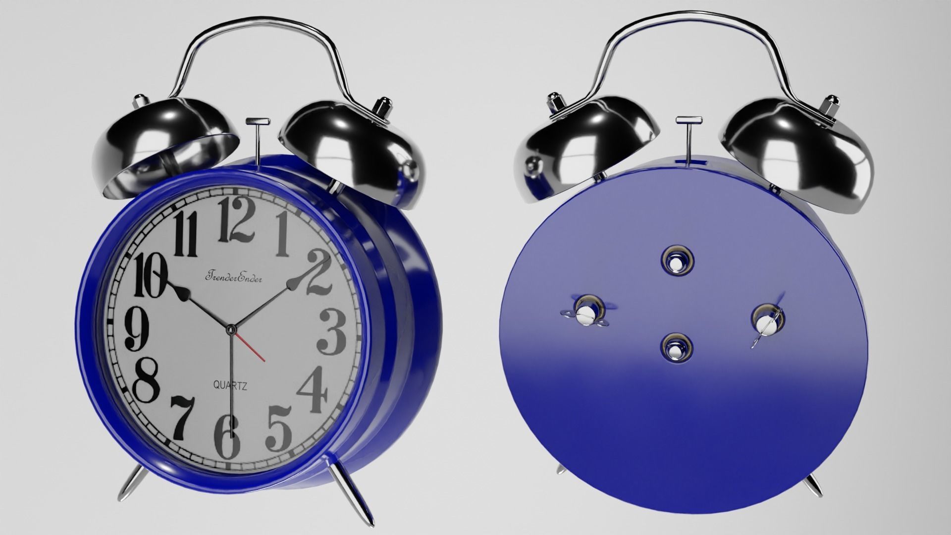 Vintage Alarm Clock 3D model_14