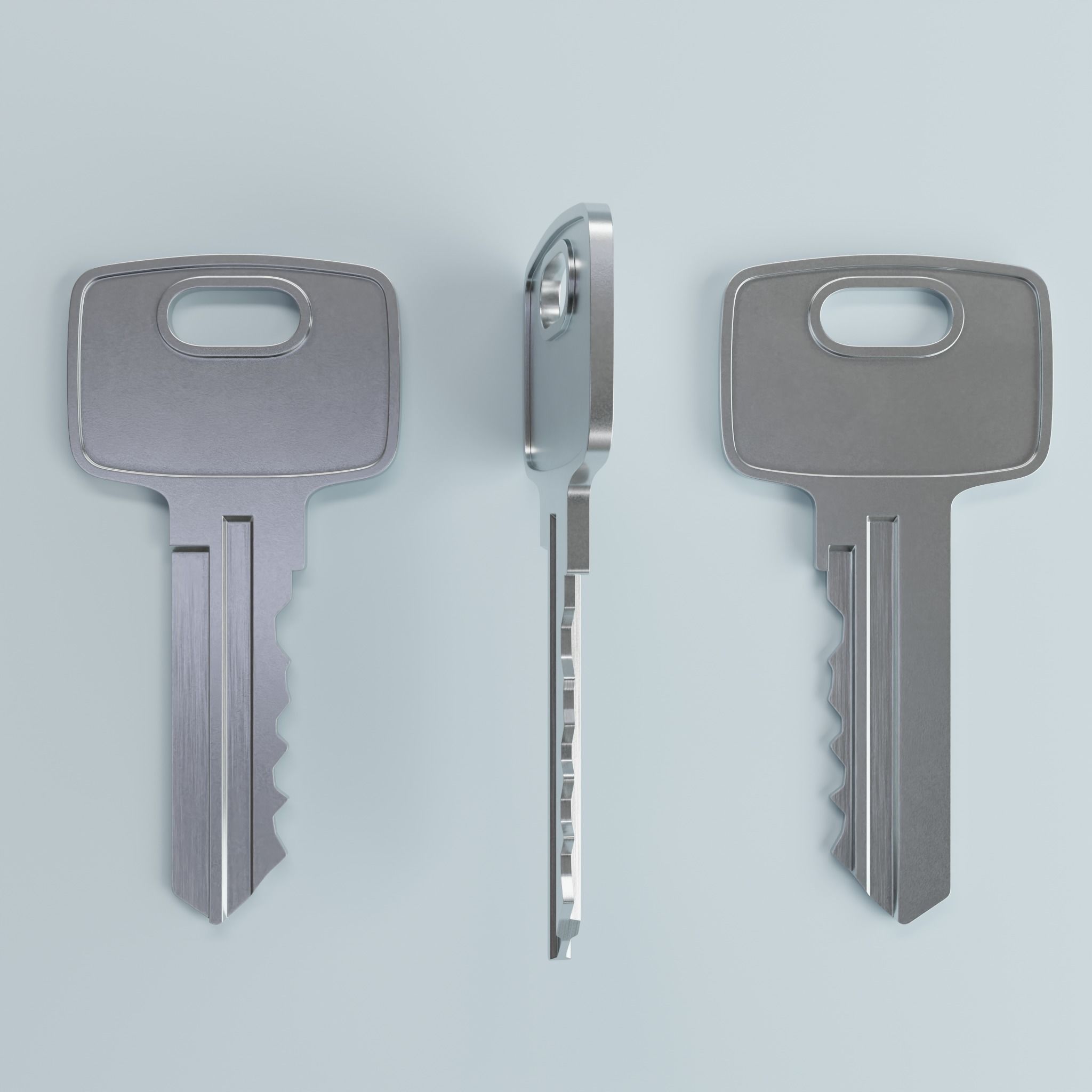 Key 3 metal 3D model_1