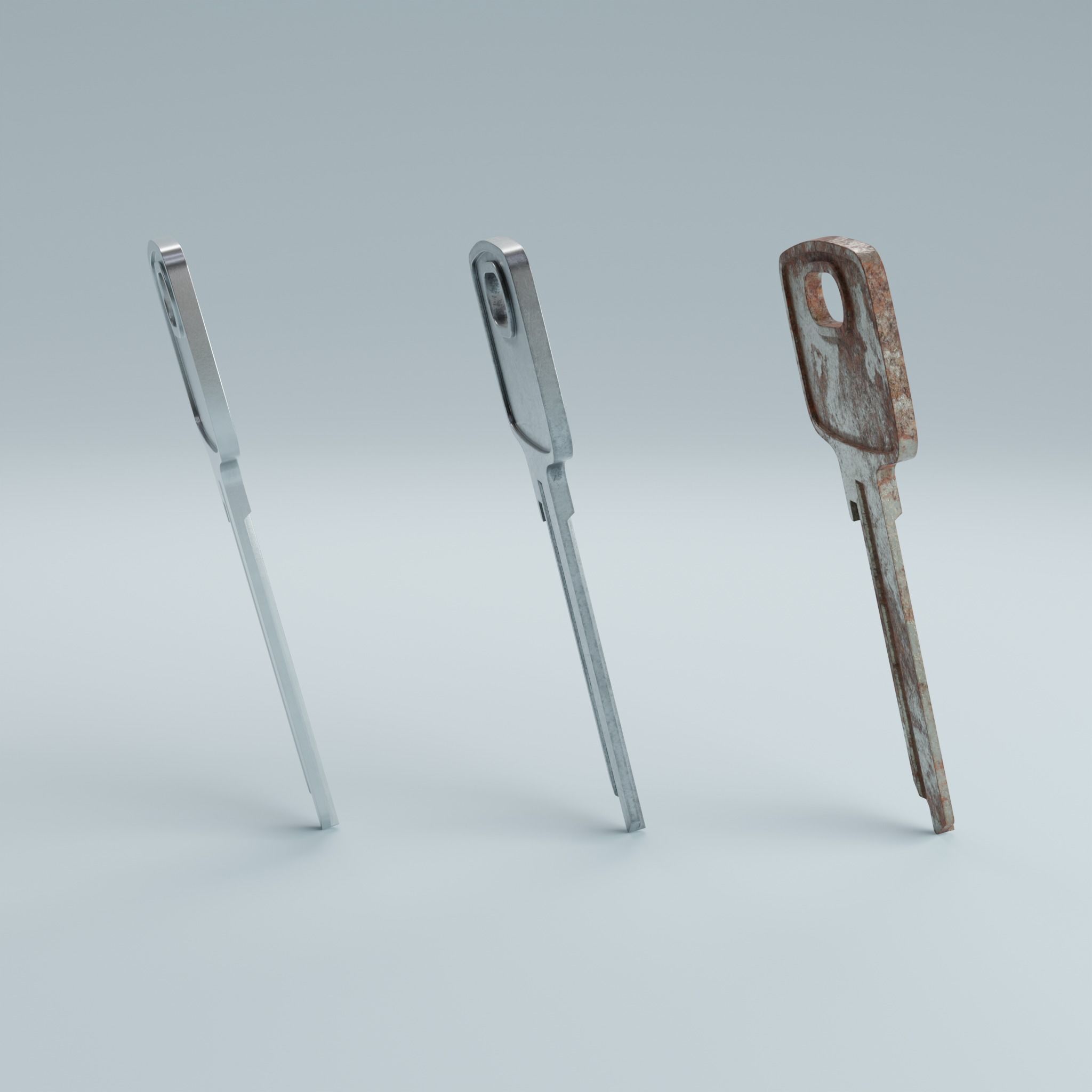 Key 3 metal 3D model_7